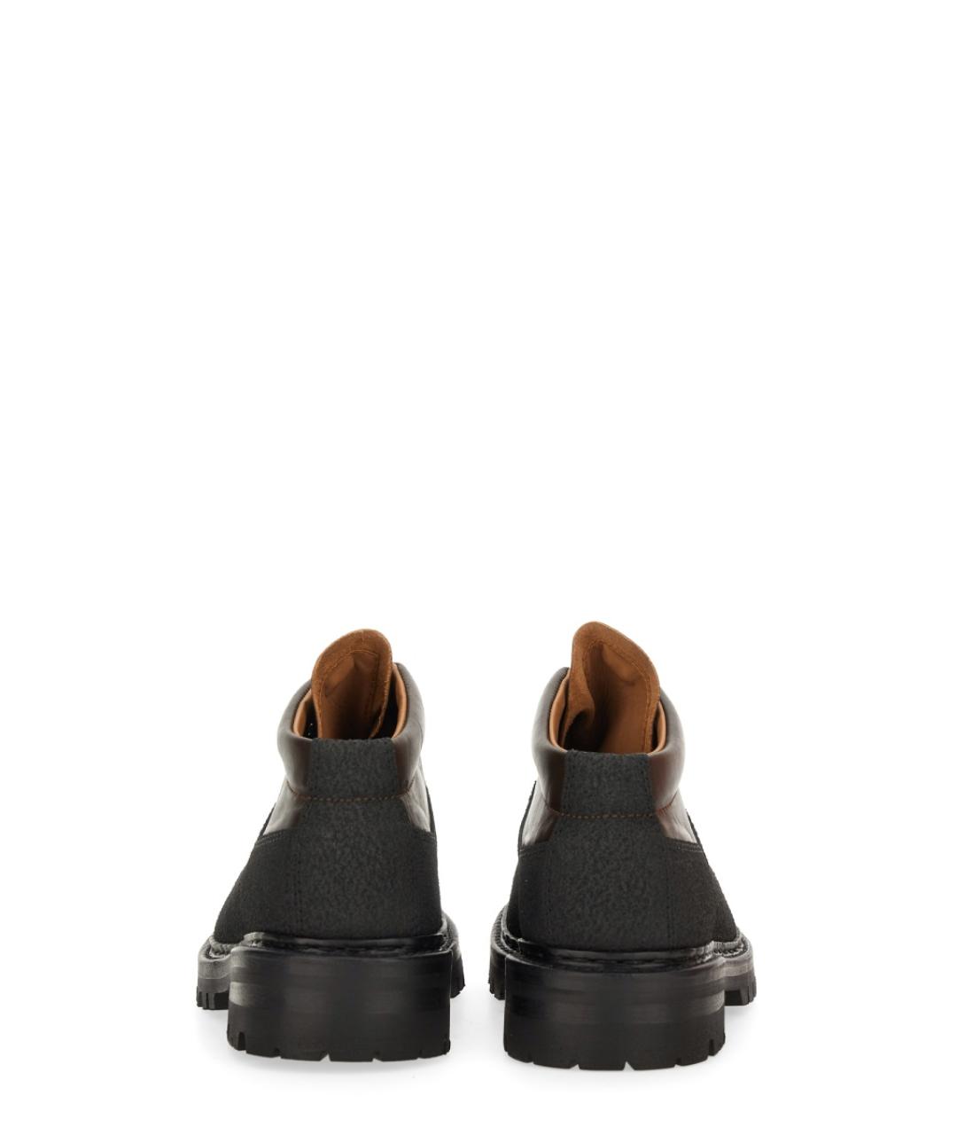 OUR LEGACY Коричневые кожаные низкие ботинки, фото 3