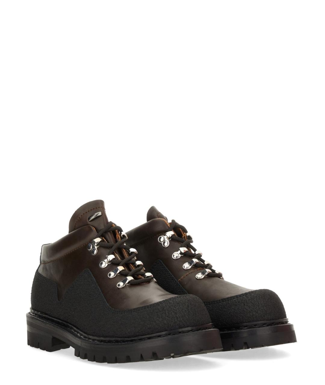 OUR LEGACY Коричневые кожаные низкие ботинки, фото 2