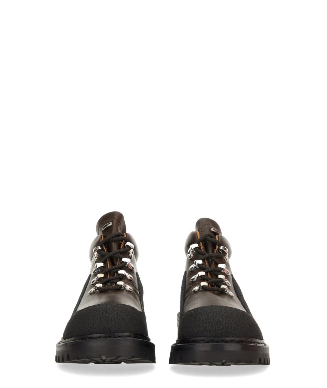 OUR LEGACY Коричневые кожаные низкие ботинки, фото 4