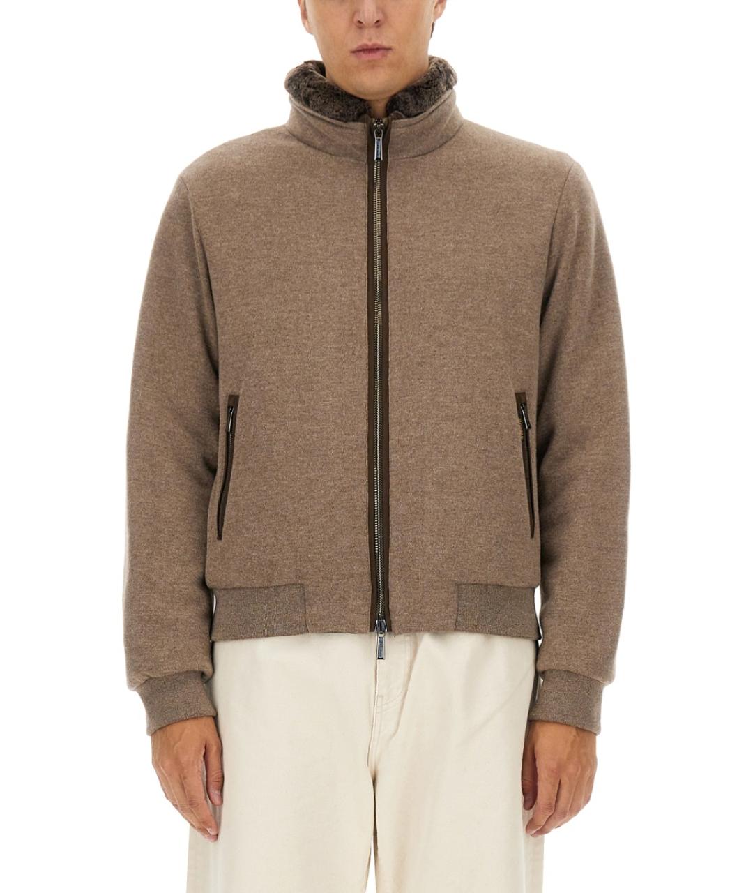 MOORER Бежевая шерстяная куртка, фото 2