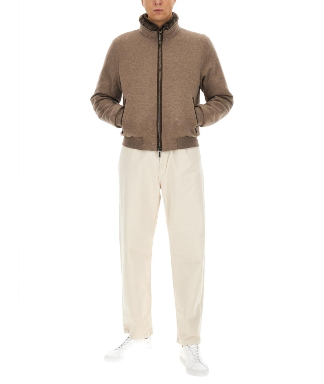 MOORER Бежевая шерстяная куртка, фото 5