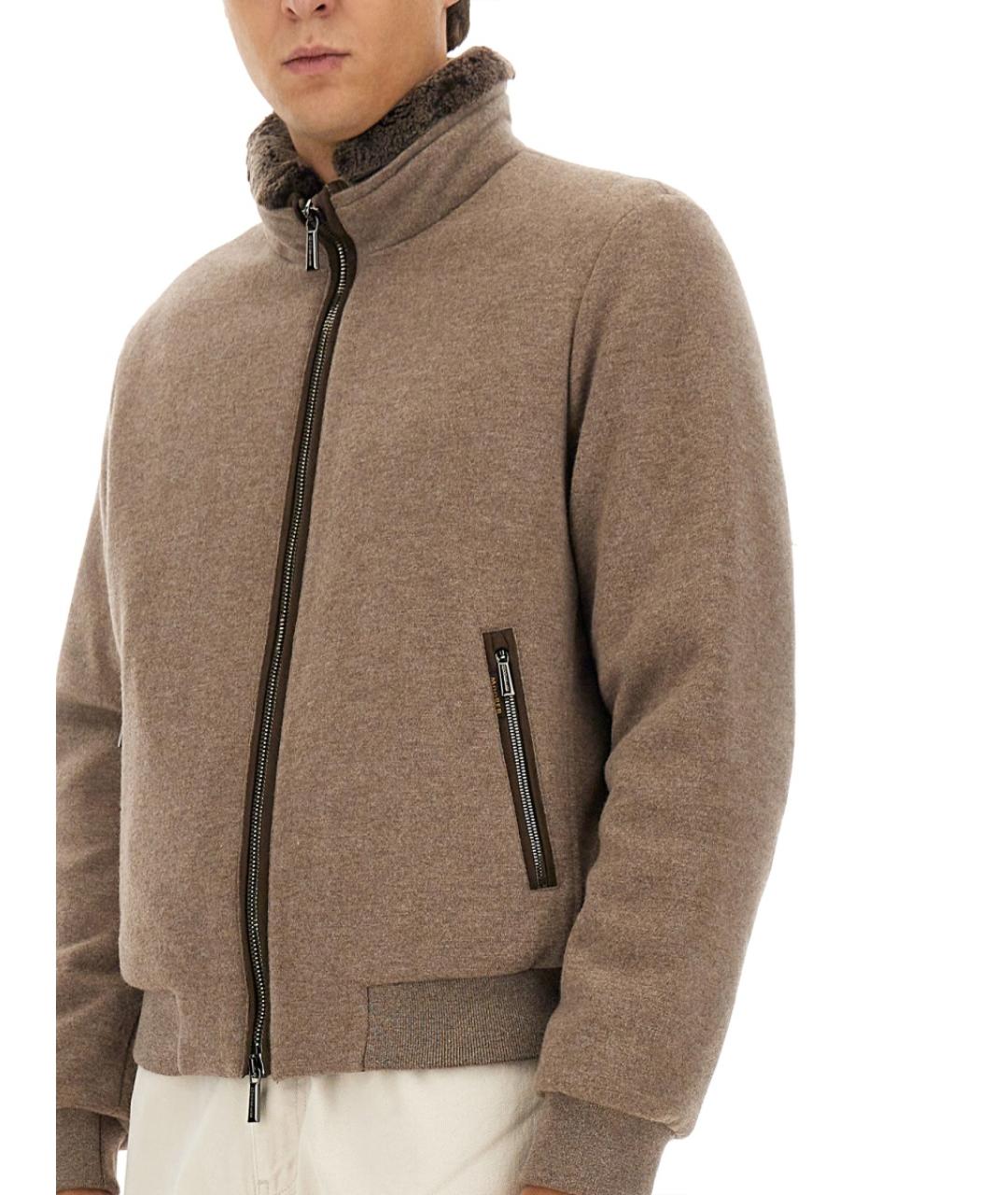 MOORER Бежевая шерстяная куртка, фото 7