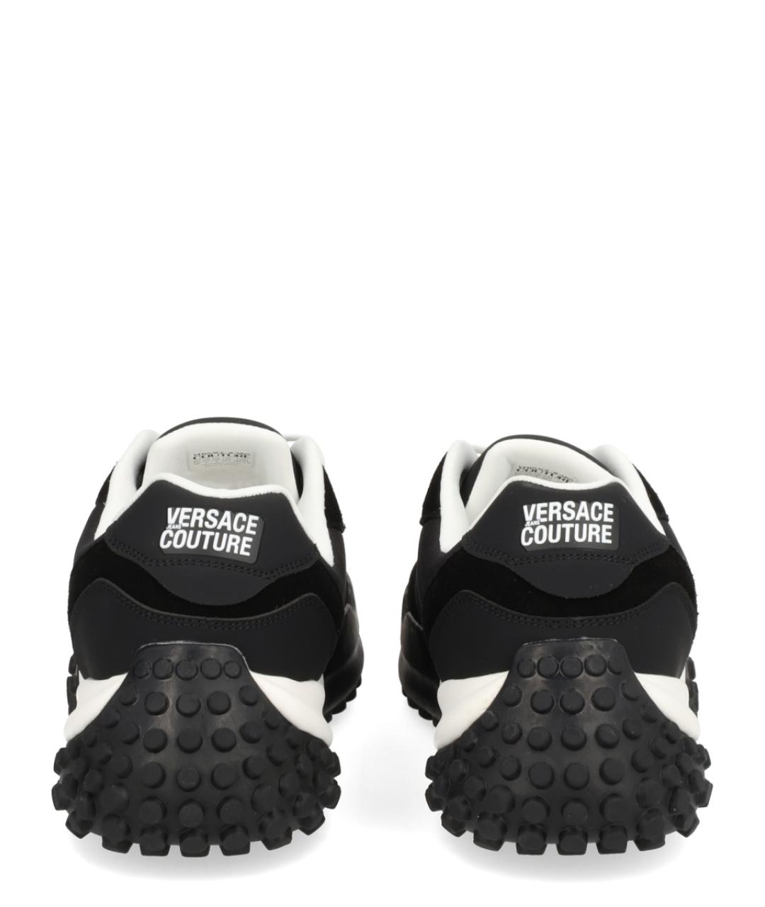 VERSACE JEANS COUTURE Черные синтетические низкие кроссовки / кеды, фото 4