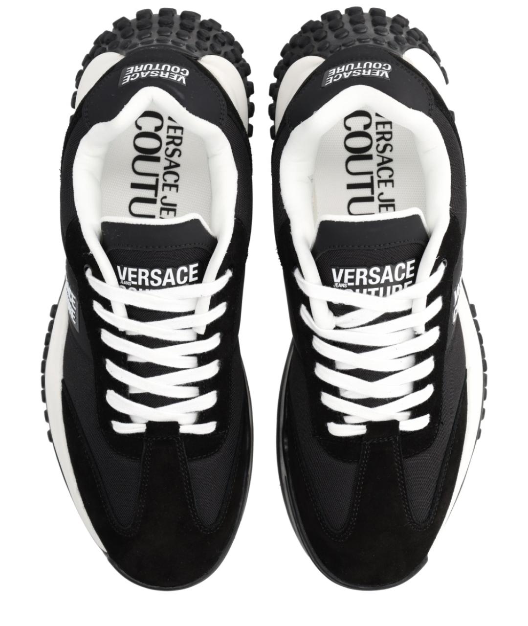VERSACE JEANS COUTURE Черные синтетические низкие кроссовки / кеды, фото 5