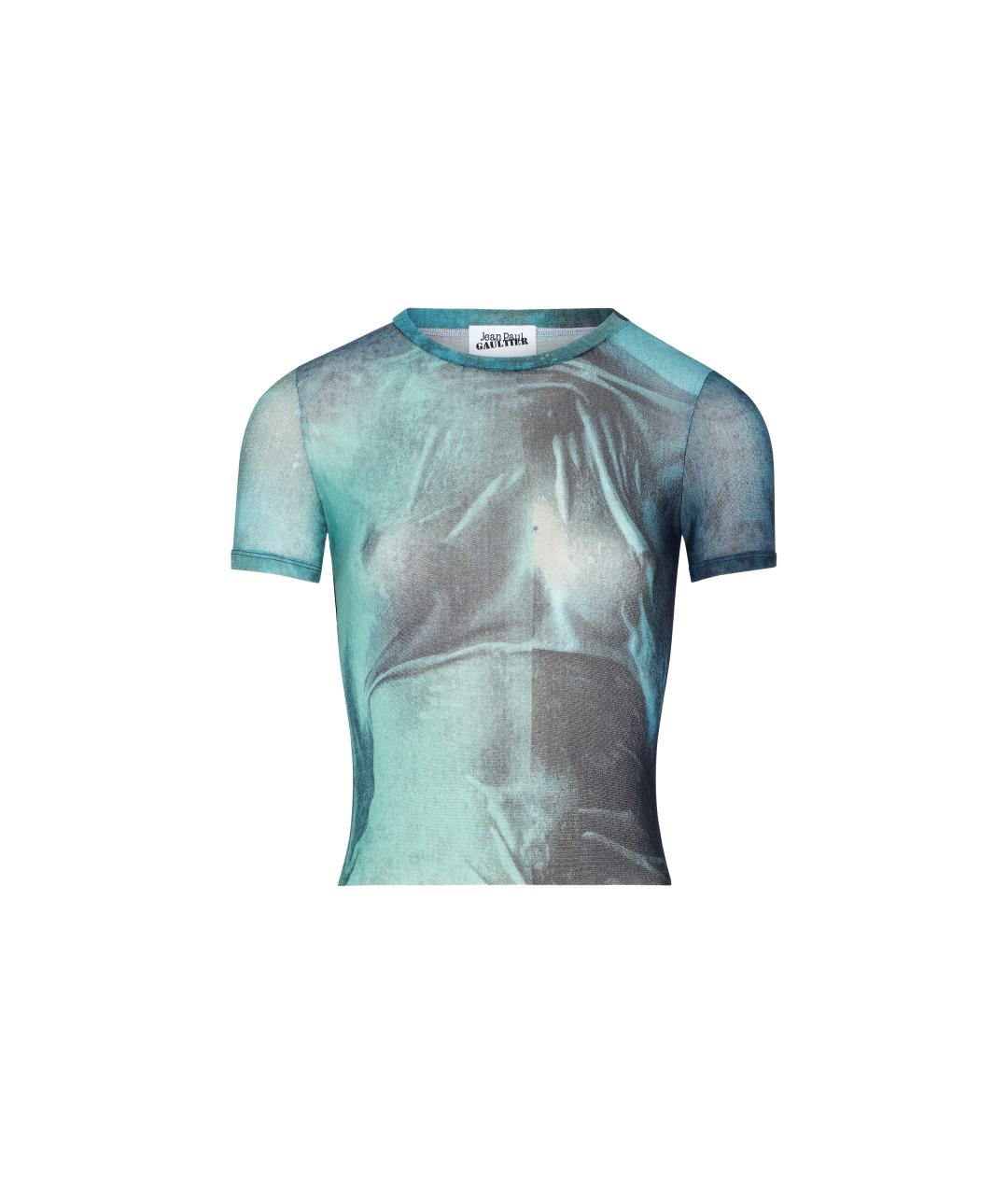 JEAN PAUL GAULTIER Голубая полиамидовая футболка, фото 1