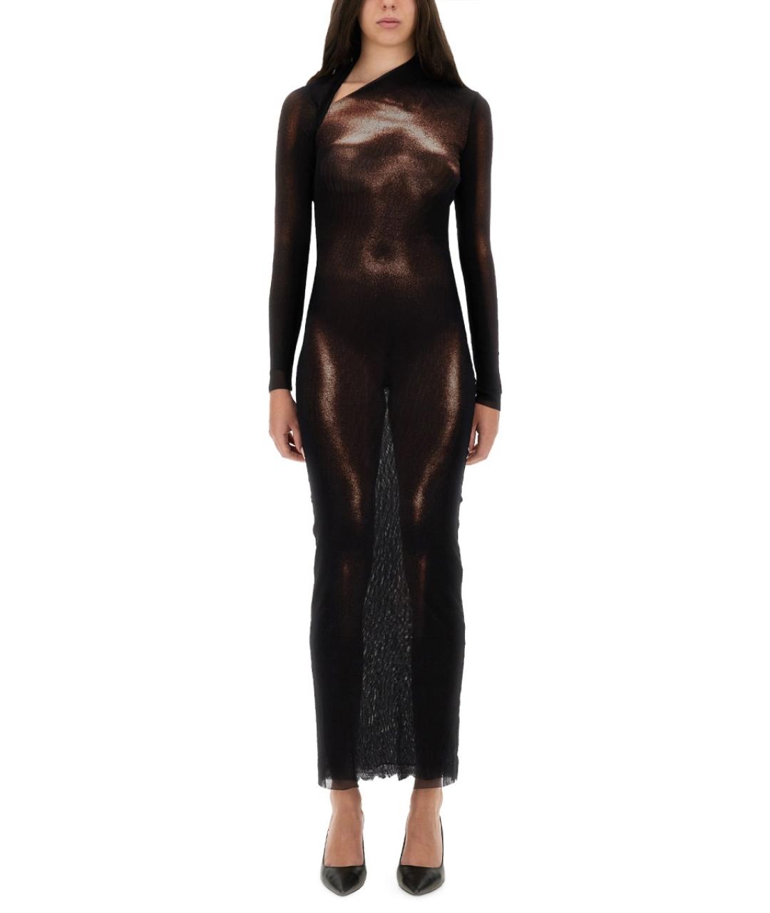 JEAN PAUL GAULTIER Коричневое полиамидовое платье, фото 5