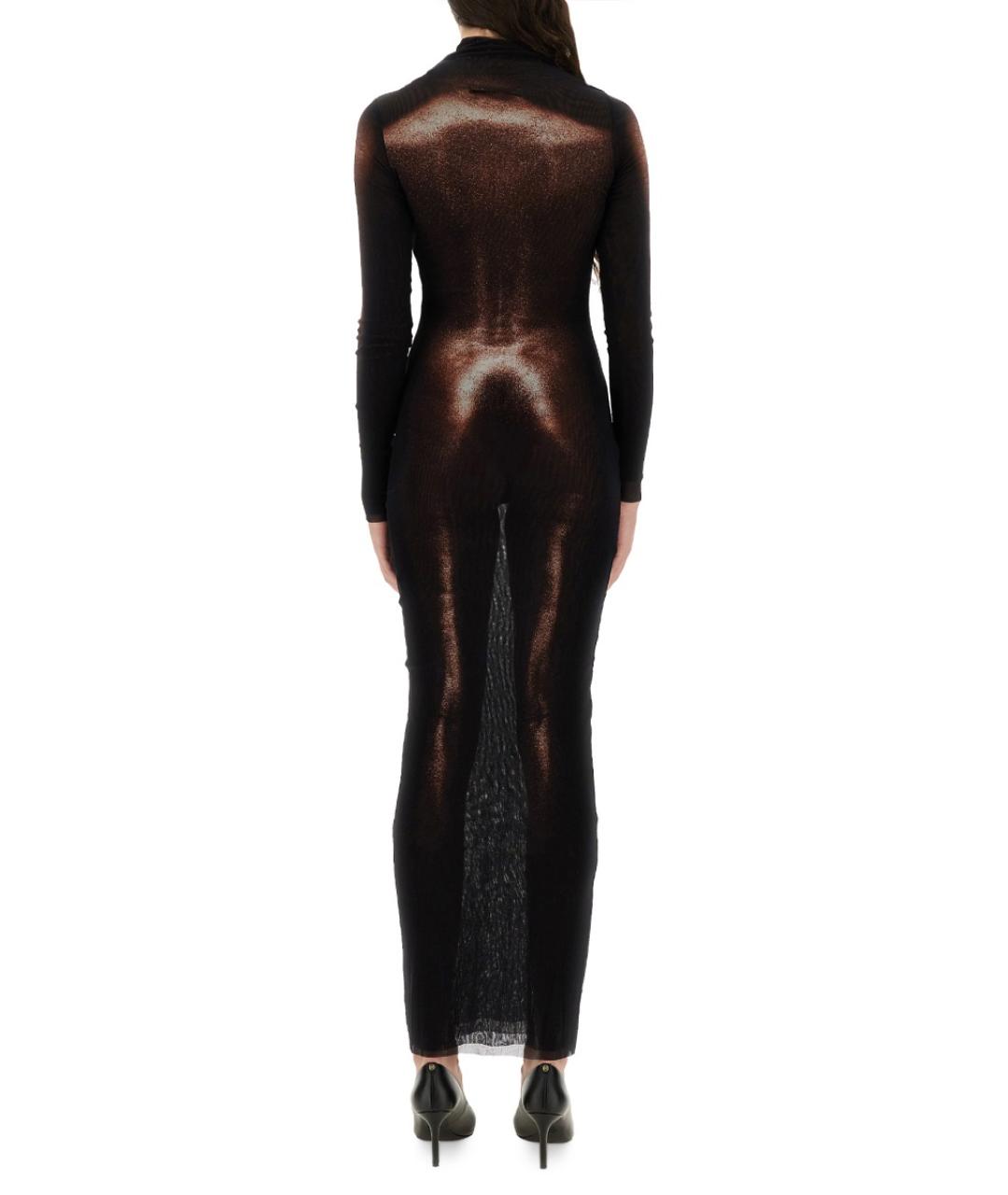 JEAN PAUL GAULTIER Коричневое полиамидовое платье, фото 3