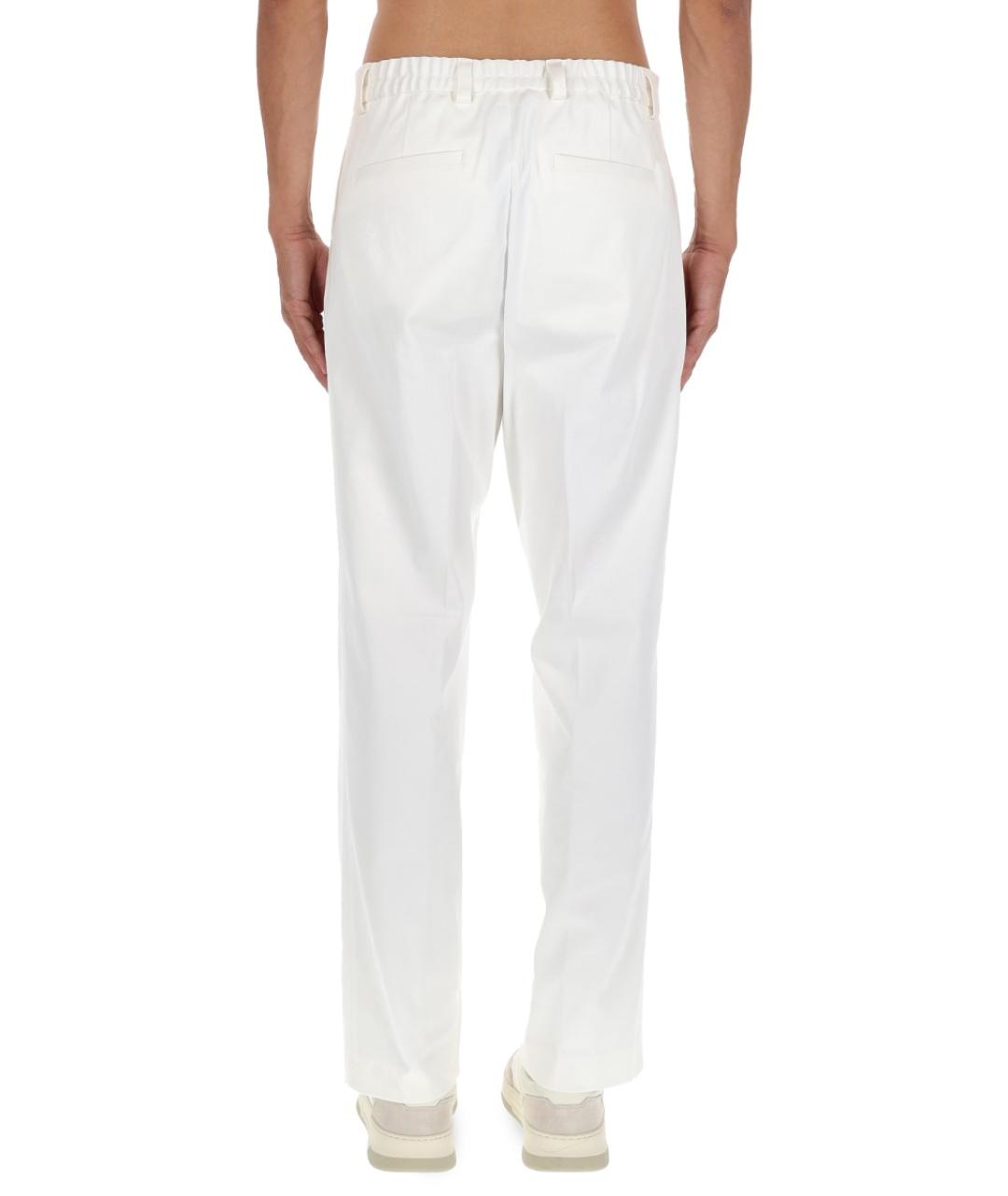 HUGO BOSS Белые хлопковые повседневные брюки, фото 4