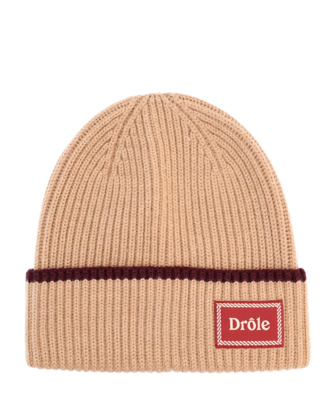 Drole de Monsieur Бежевая шерстяная шапка, фото 1
