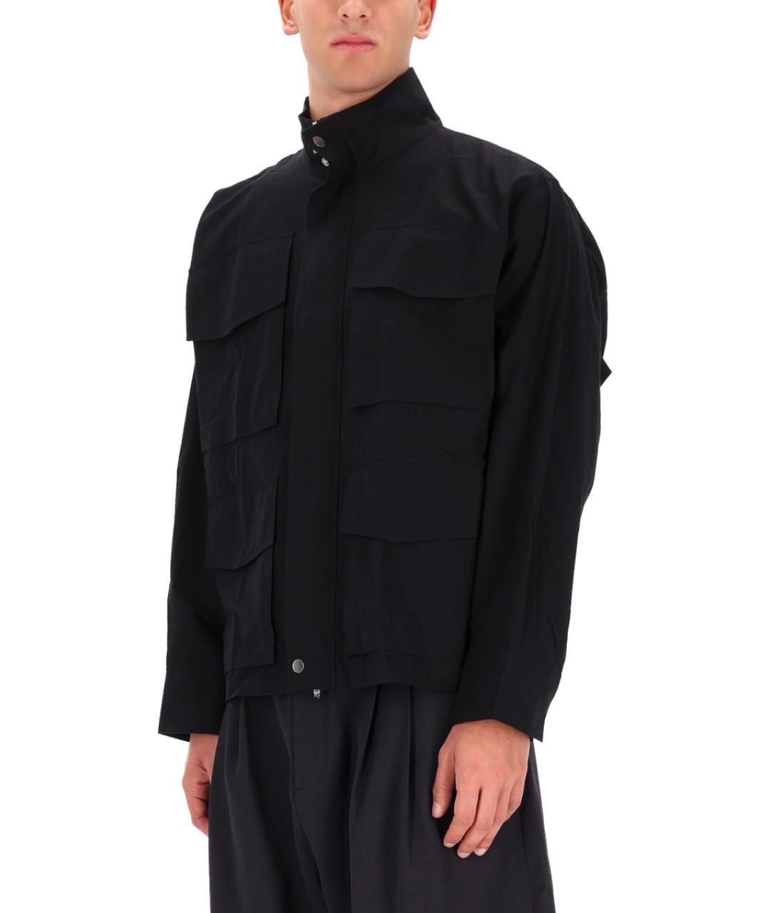 STUDIO NICHOLSON Черная хлопковая куртка, фото 4