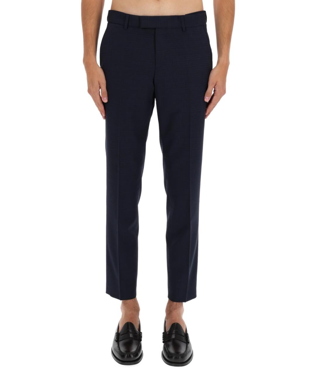 HUGO BOSS Синие полиэстеровые повседневные брюки, фото 5