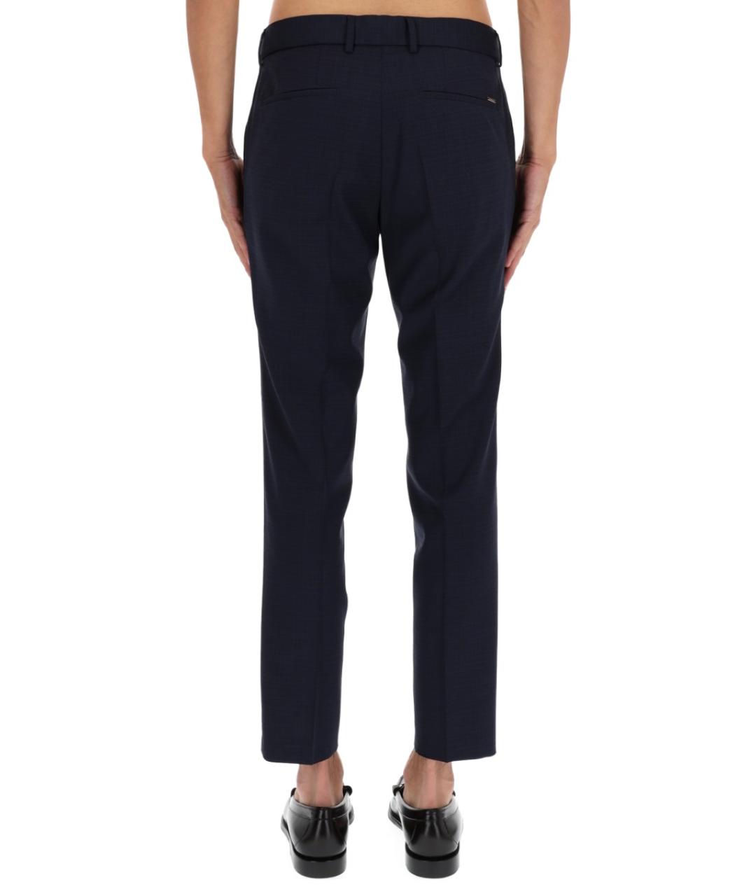 HUGO BOSS Синие полиэстеровые повседневные брюки, фото 4