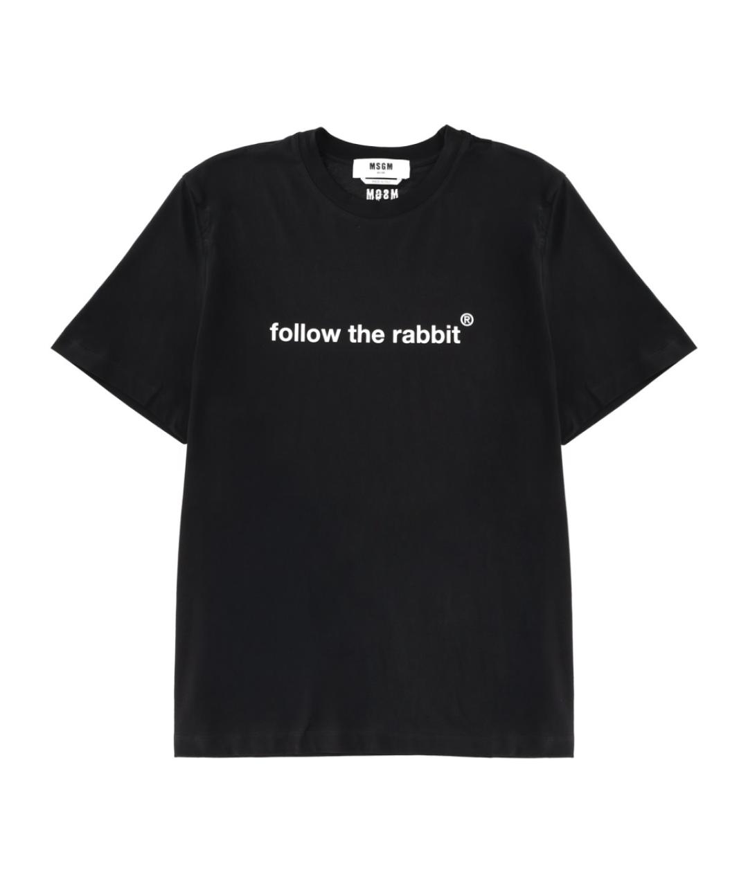 MSGM Черная хлопковая футболка, фото 1