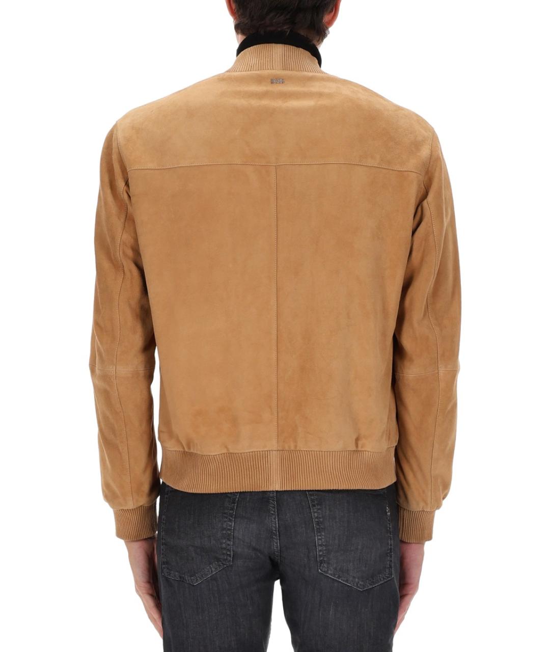 HUGO BOSS Бежевая замшевая куртка, фото 4