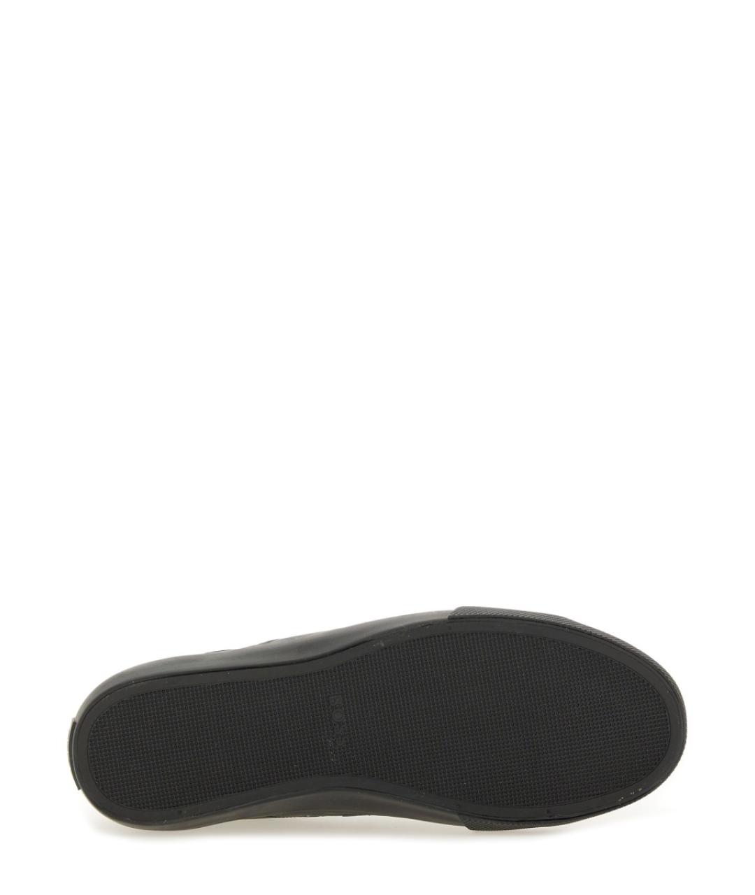 HUGO BOSS Черные кожаные низкие кроссовки / кеды, фото 5