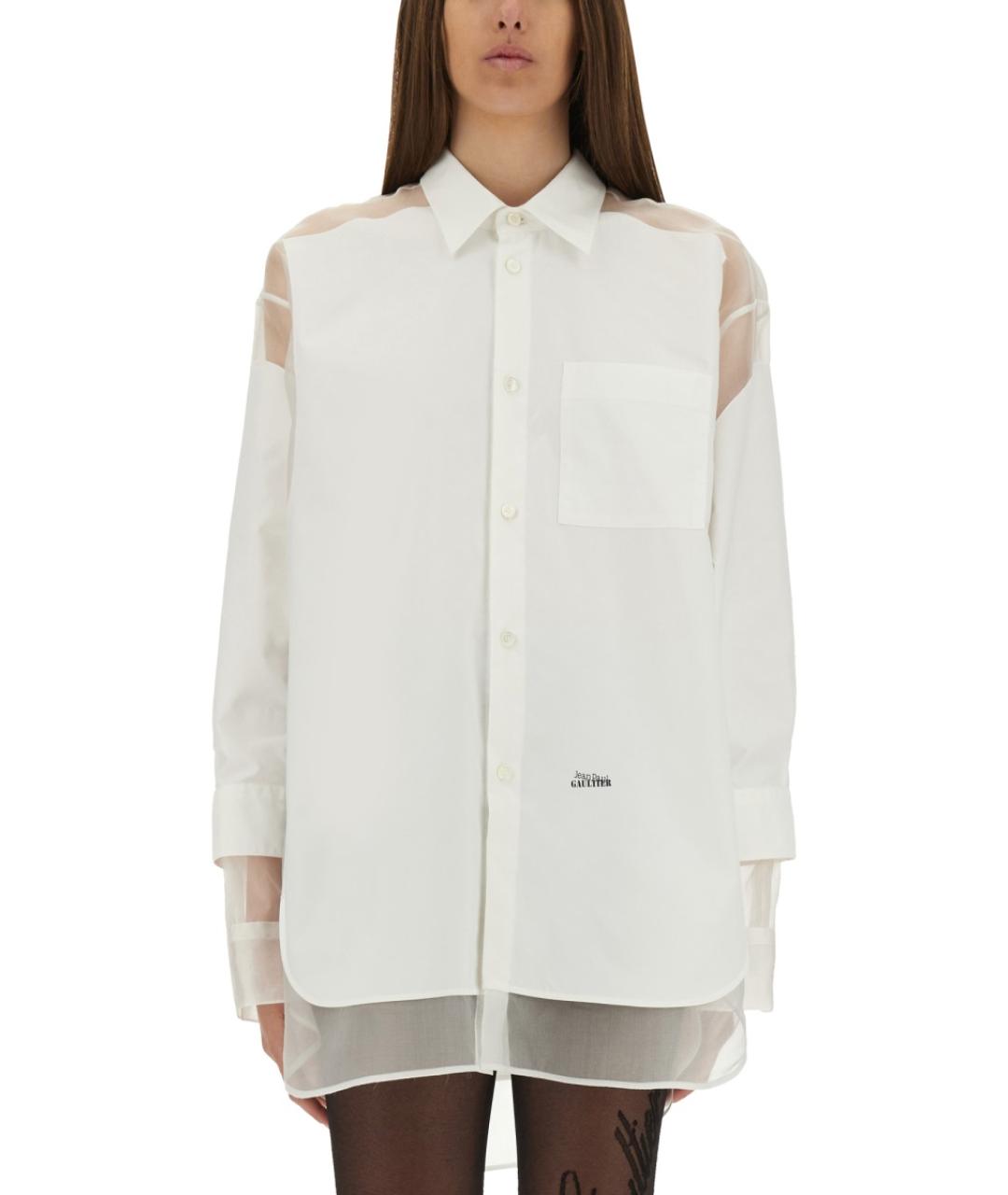 JEAN PAUL GAULTIER Белая полиэстеровая рубашка, фото 5