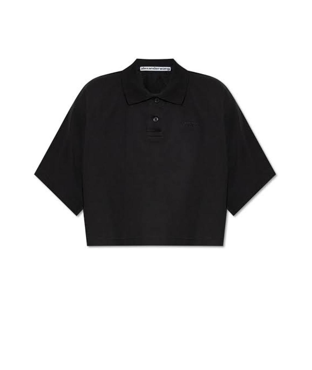 ALEXANDER WANG Черная хлопковая футболка, фото 1