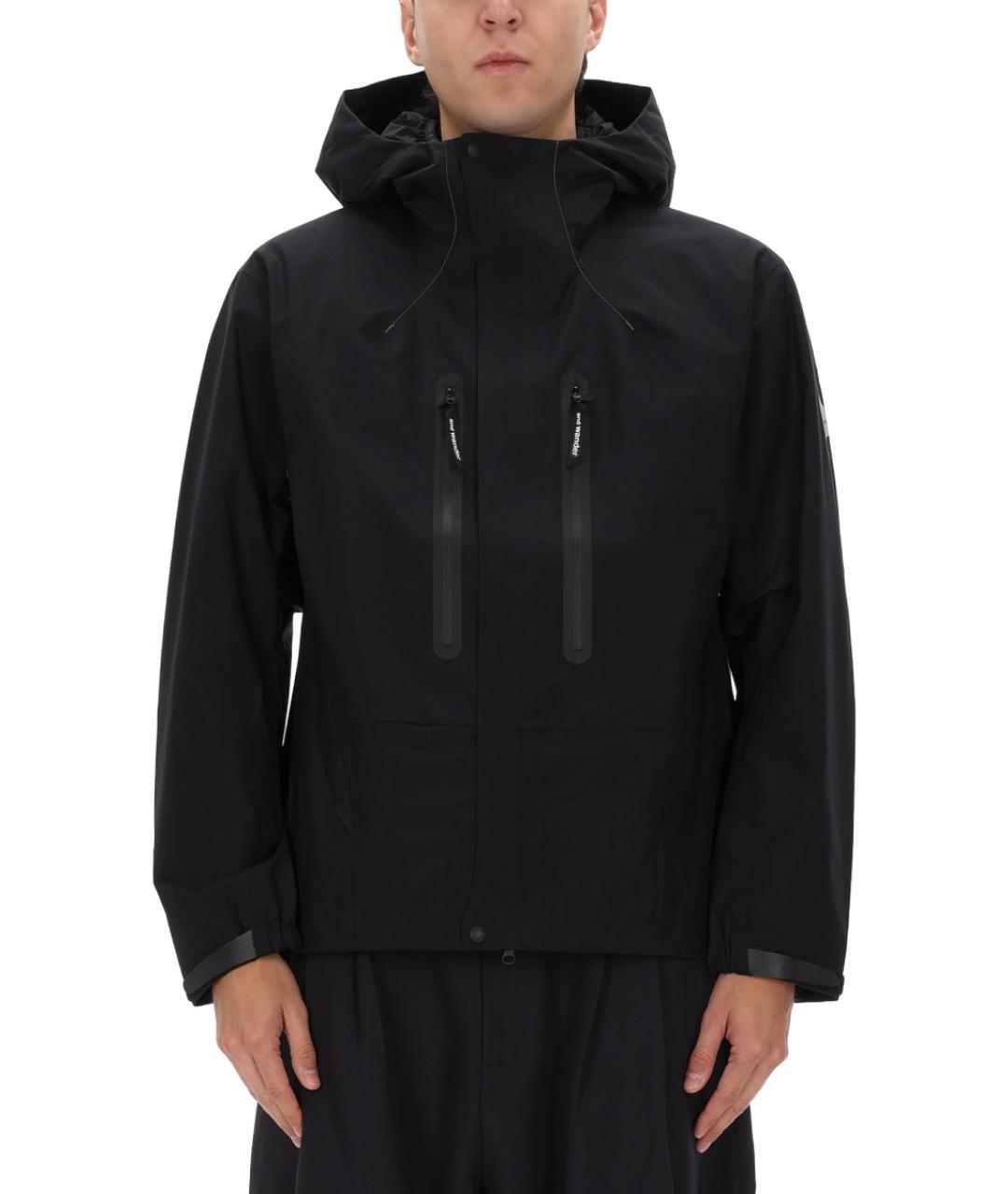 AND WANDER Черная полиамидовая куртка, фото 4