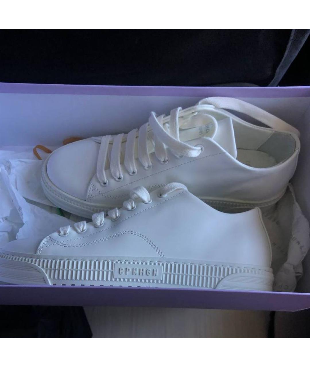 COPENHAGEN Белые кожаные кеды, фото 6