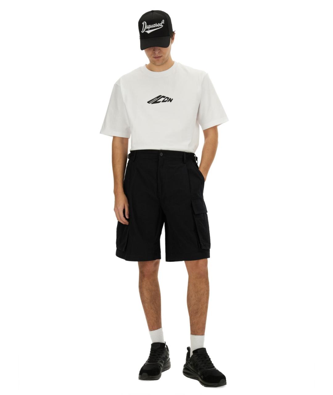 DSQUARED2 Белая хлопковая футболка, фото 2