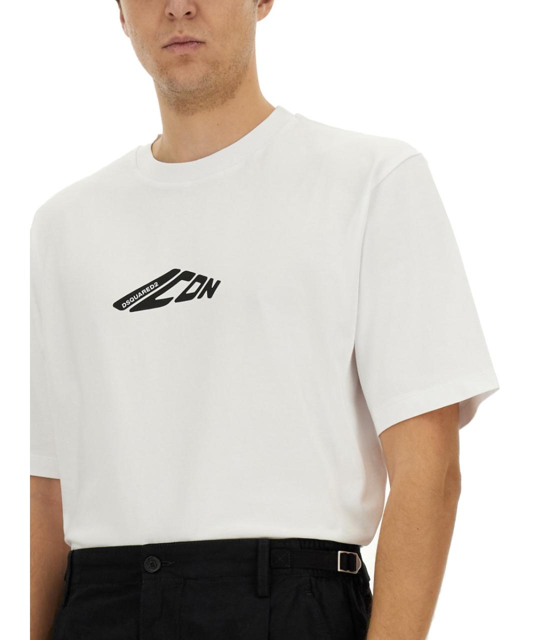 DSQUARED2 Белая хлопковая футболка, фото 4