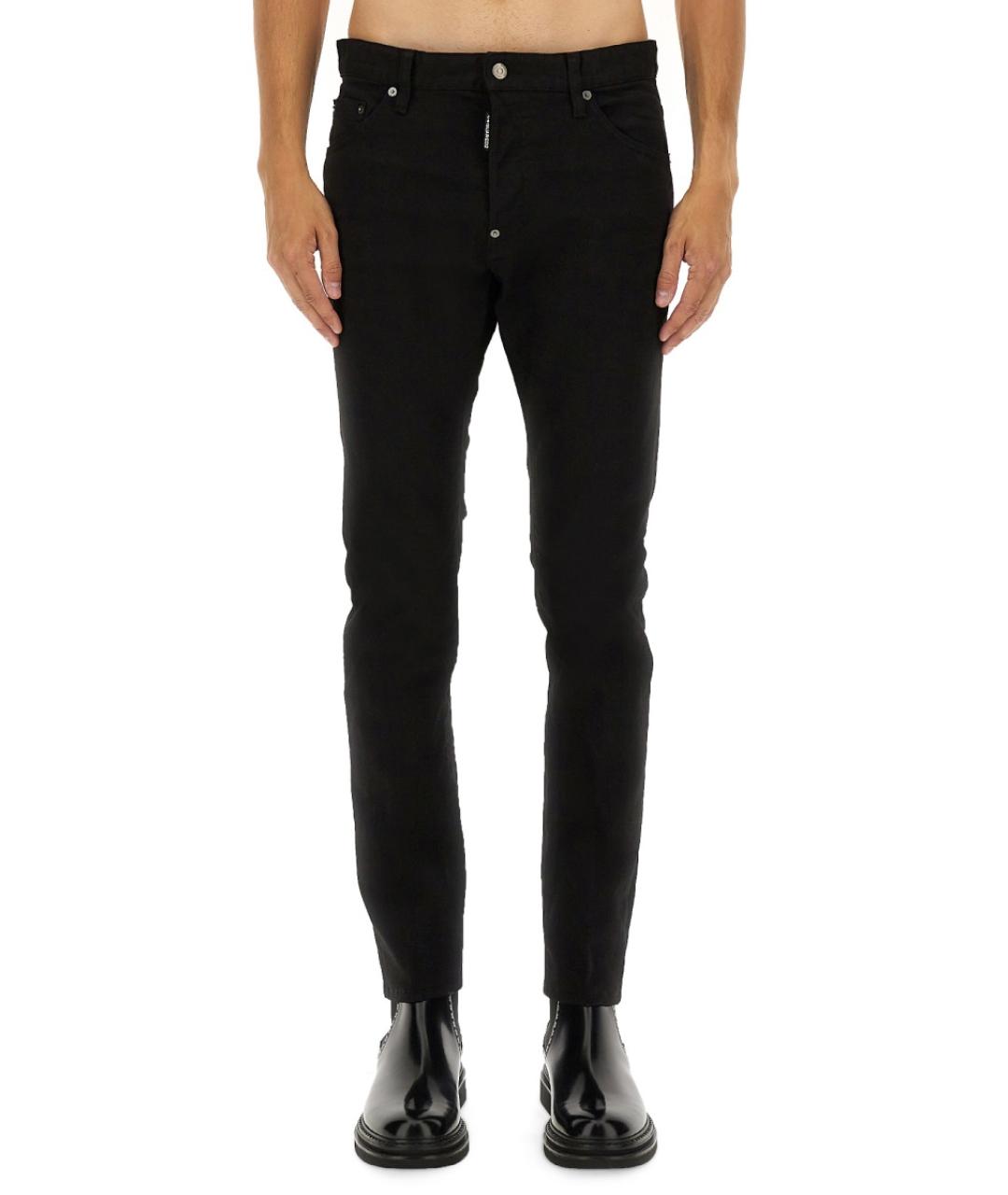 DSQUARED2 Черные хлопковые джинсы скинни, фото 5