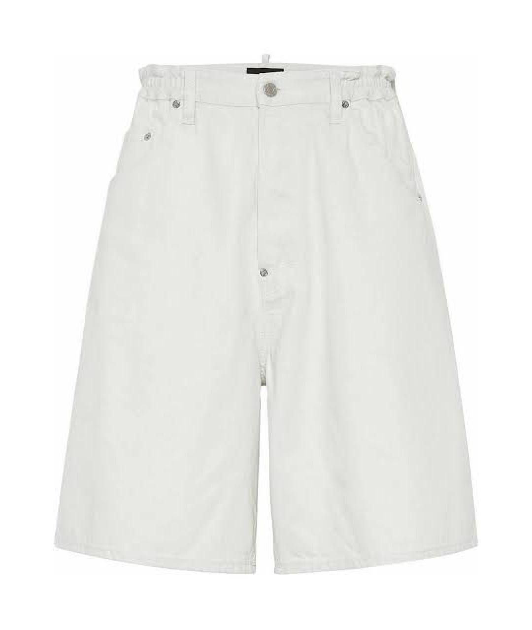DSQUARED2 Белые хлопковые шорты, фото 1