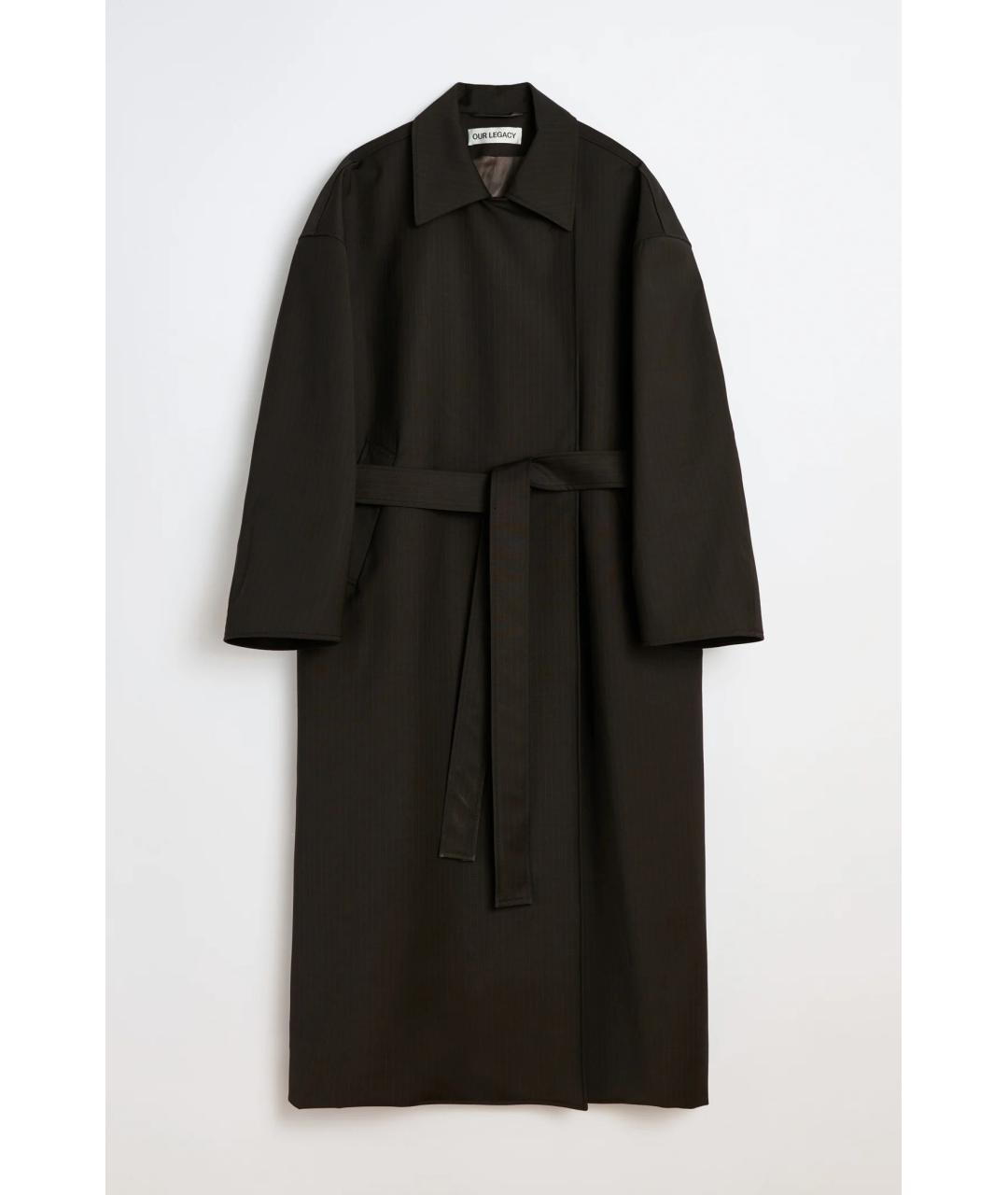 OUR LEGACY Черный полиэстеровый тренч/плащ, фото 6