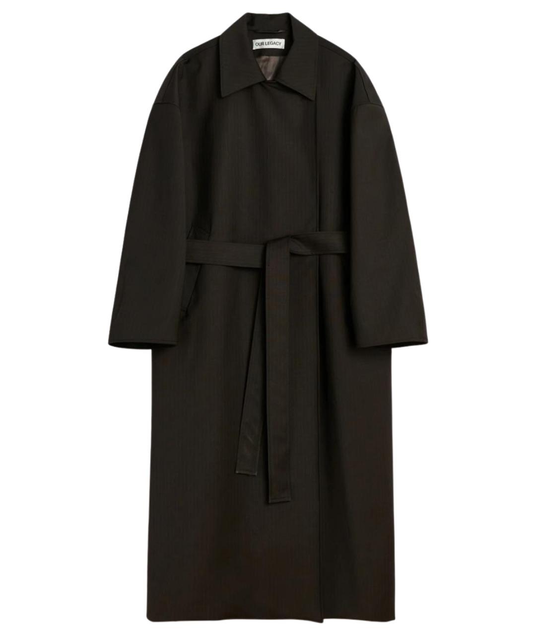 OUR LEGACY Черный полиэстеровый тренч/плащ, фото 1