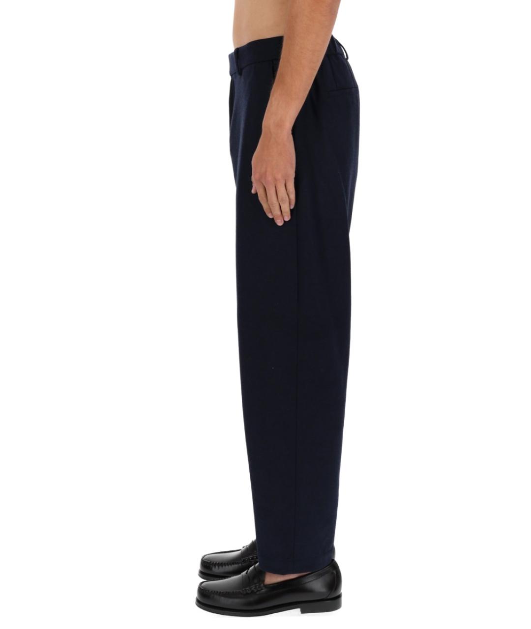 HUGO BOSS Синие полиэстеровые повседневные брюки, фото 3