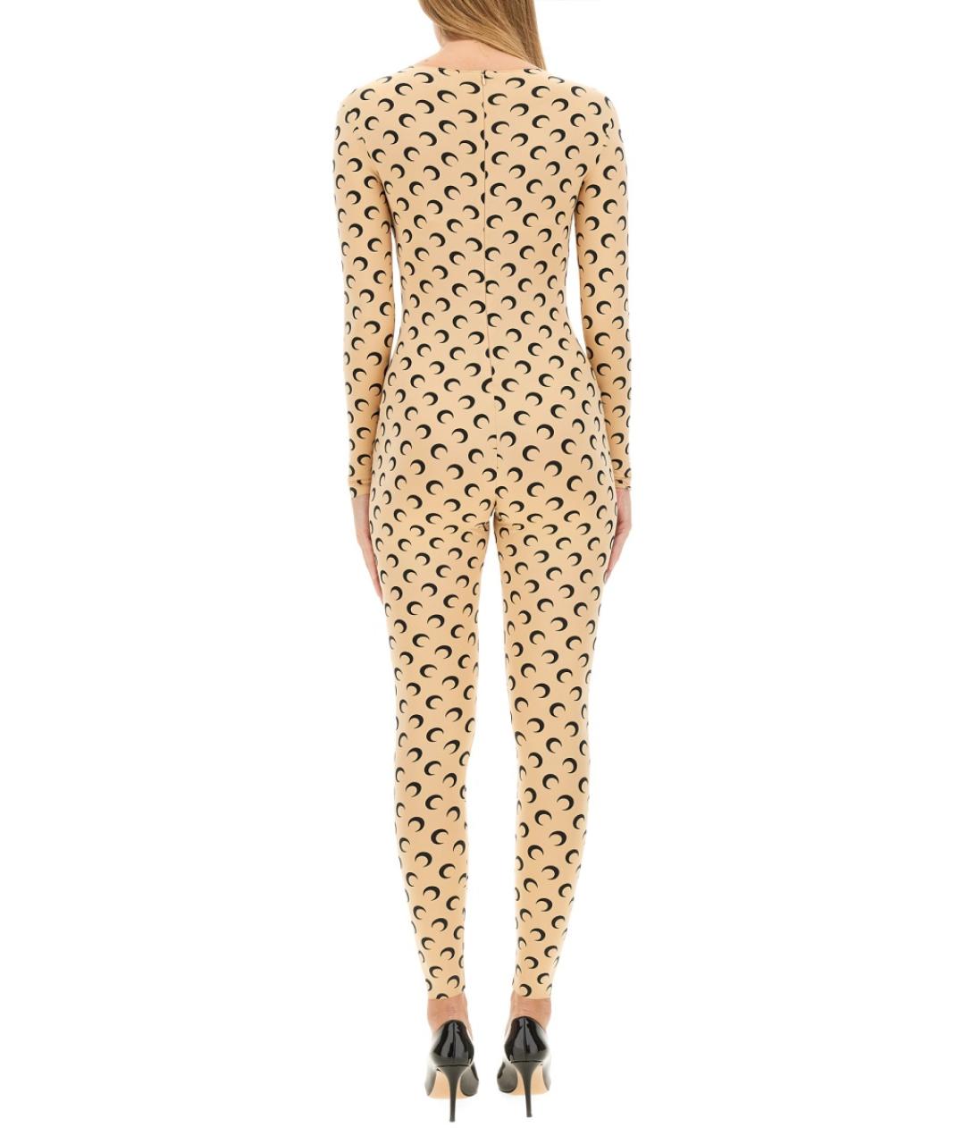 MARINE SERRE Бежевый полиамидовый комбинезон, фото 6