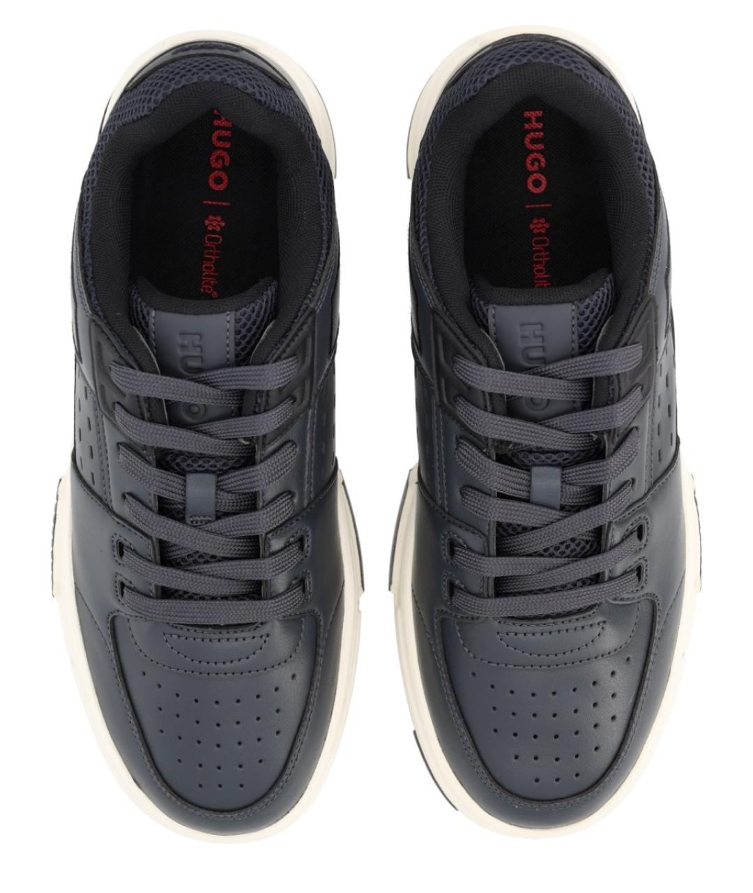 HUGO Синие синтетические низкие кроссовки / кеды, фото 5