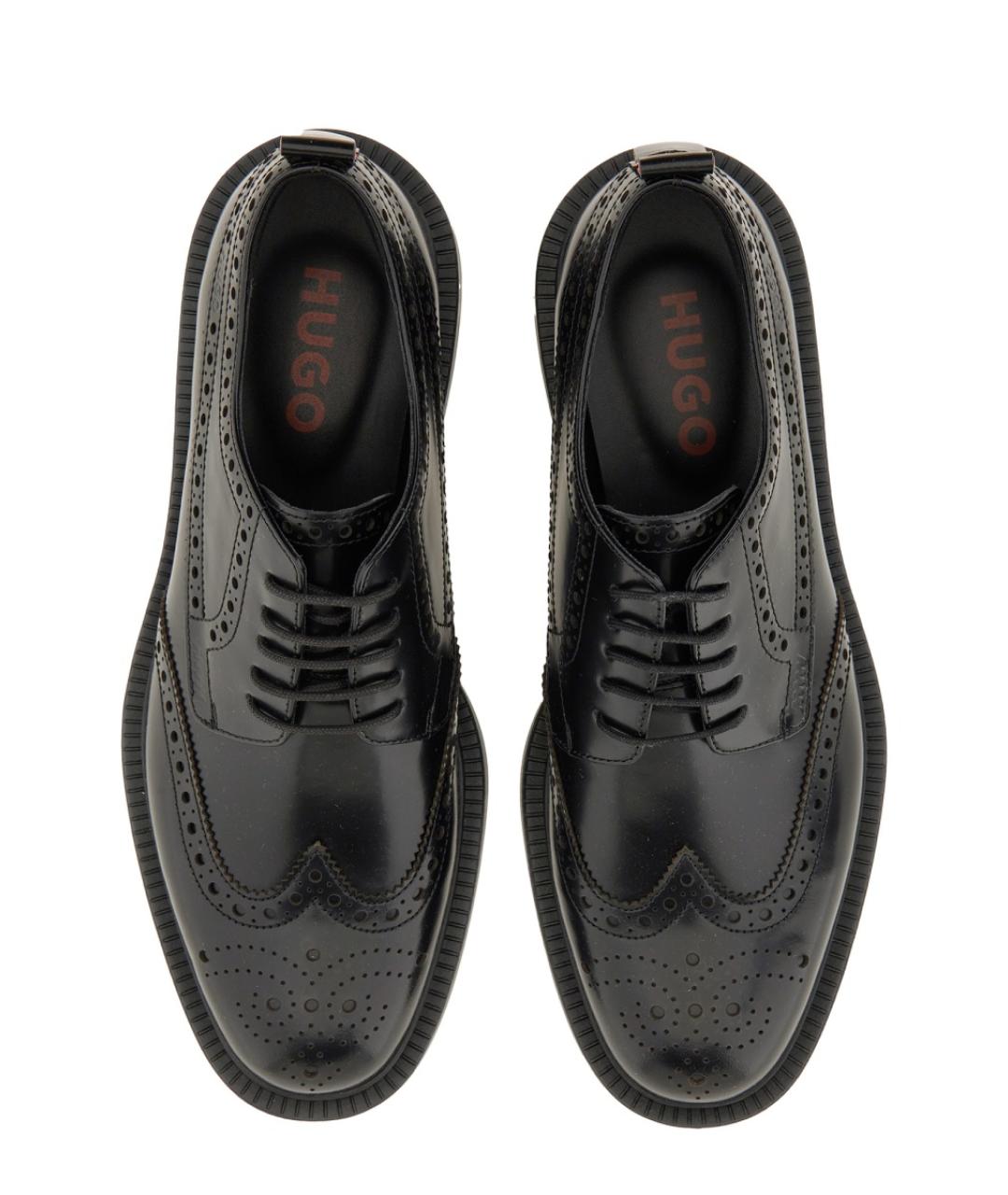HUGO Черные кожаные туфли, фото 6