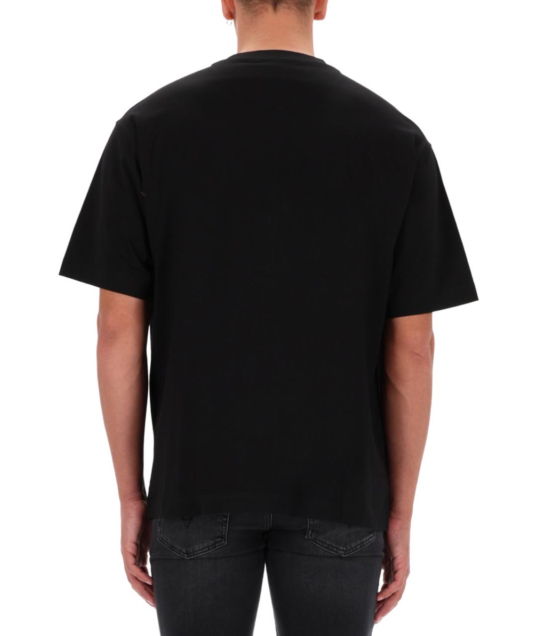 VERSACE JEANS COUTURE Черная хлопковая футболка, фото 3
