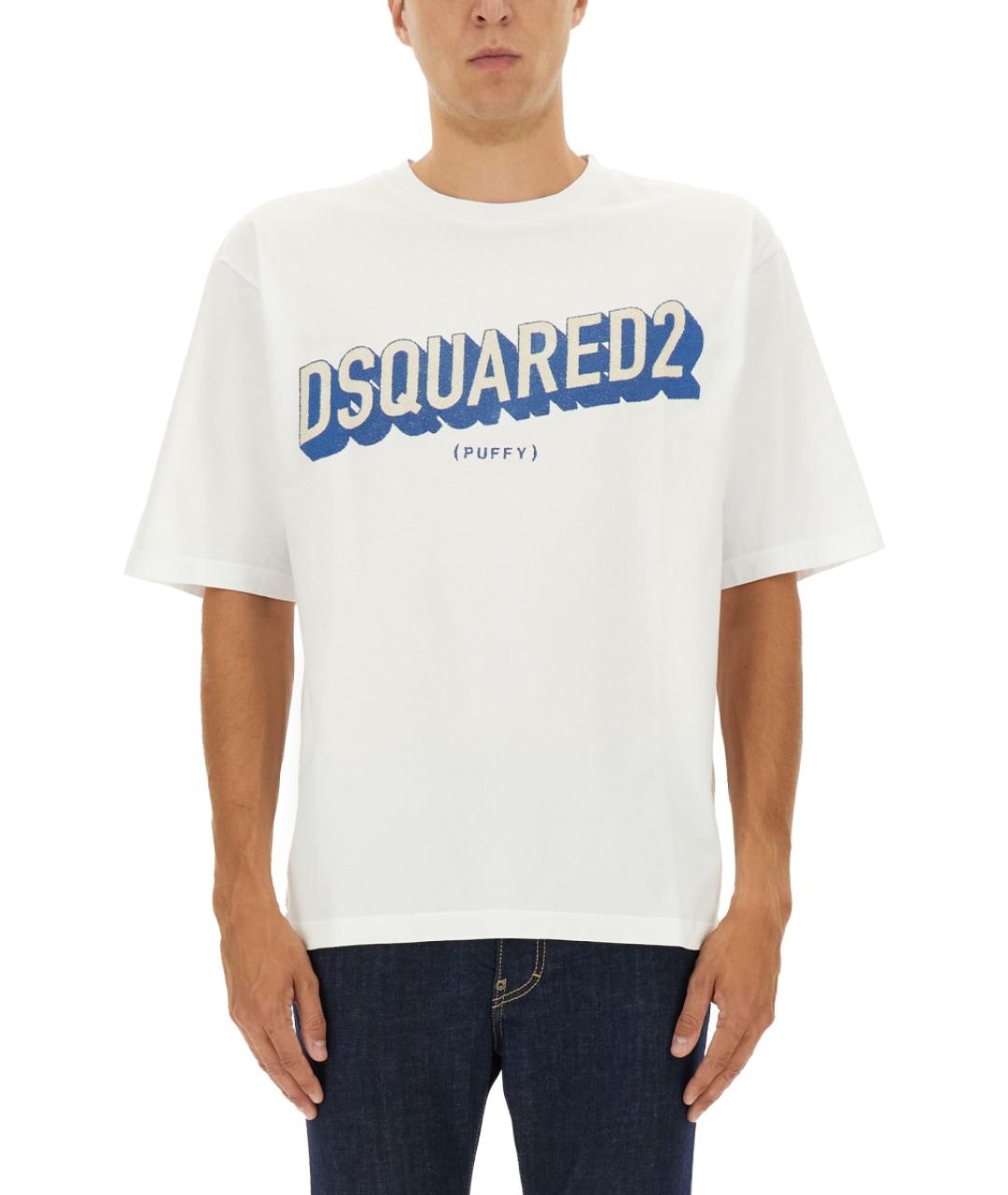 DSQUARED2 Белая хлопковая футболка, фото 2