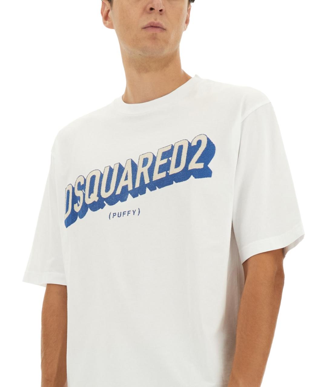 DSQUARED2 Белая хлопковая футболка, фото 5