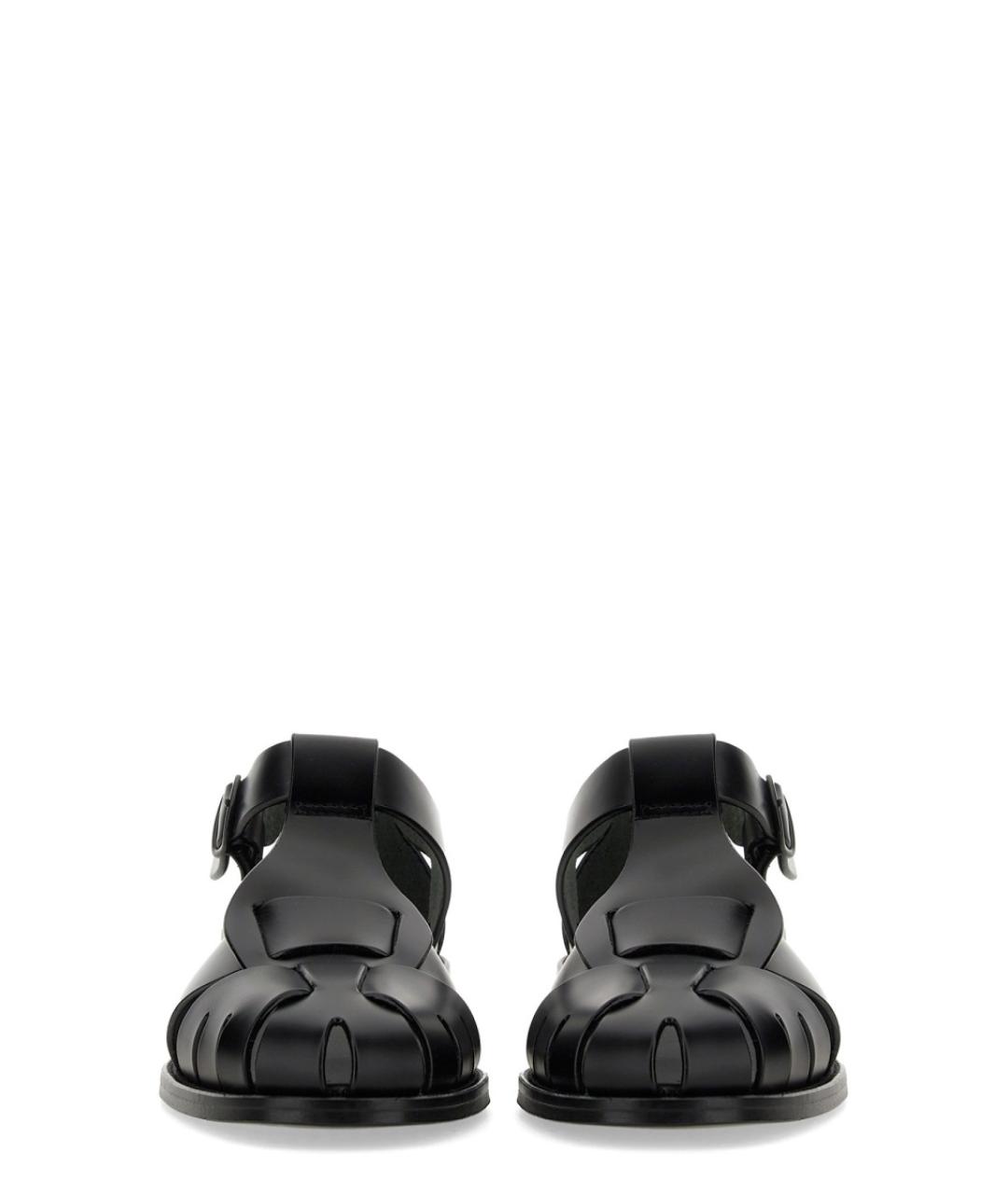 HEREU Черные кожаные сандалии, фото 5