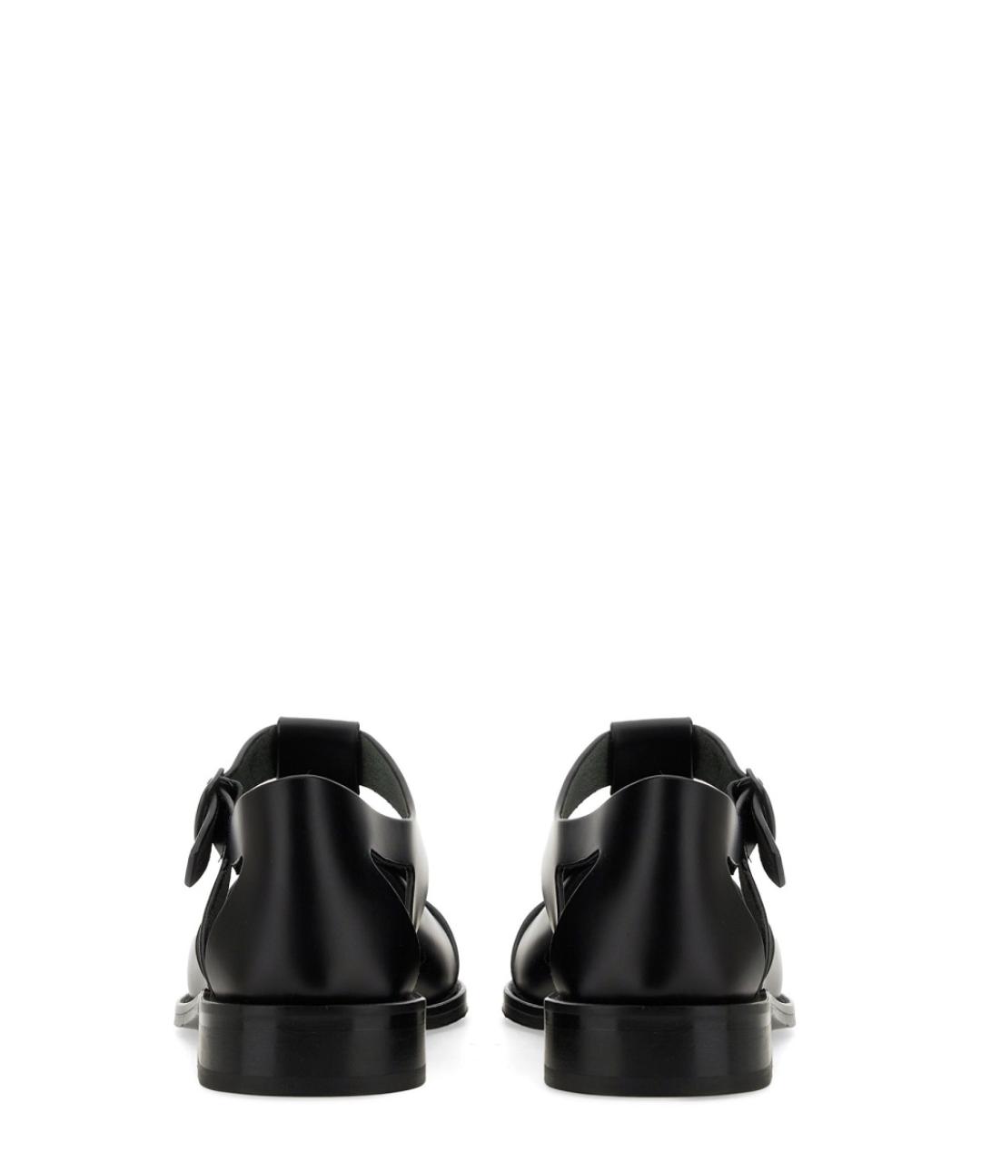 HEREU Черные кожаные сандалии, фото 6