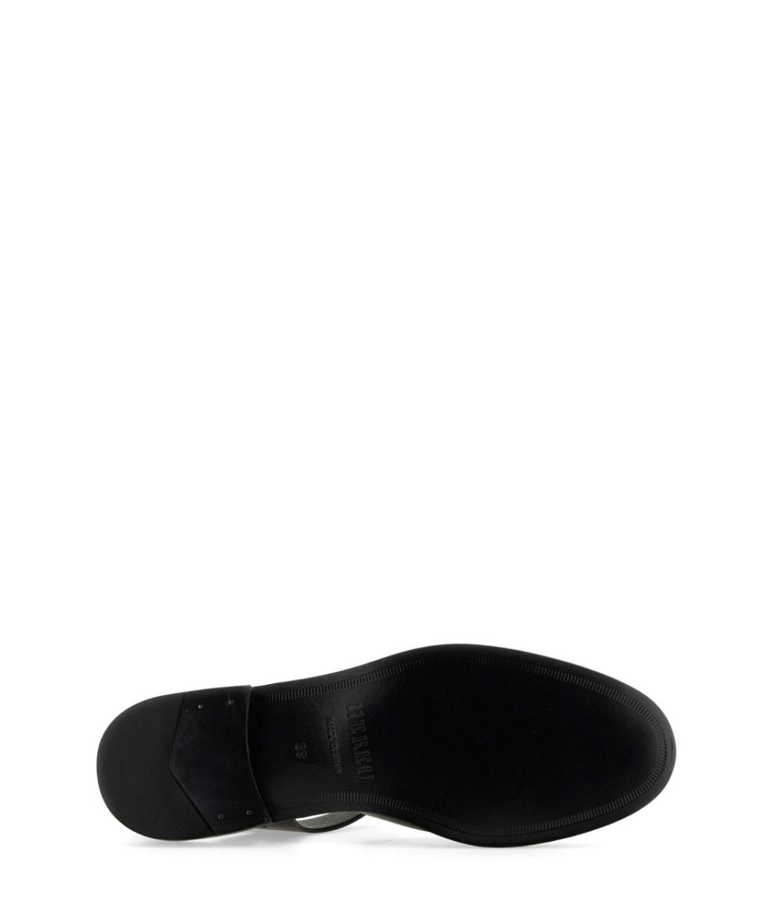 HEREU Черные кожаные сандалии, фото 3