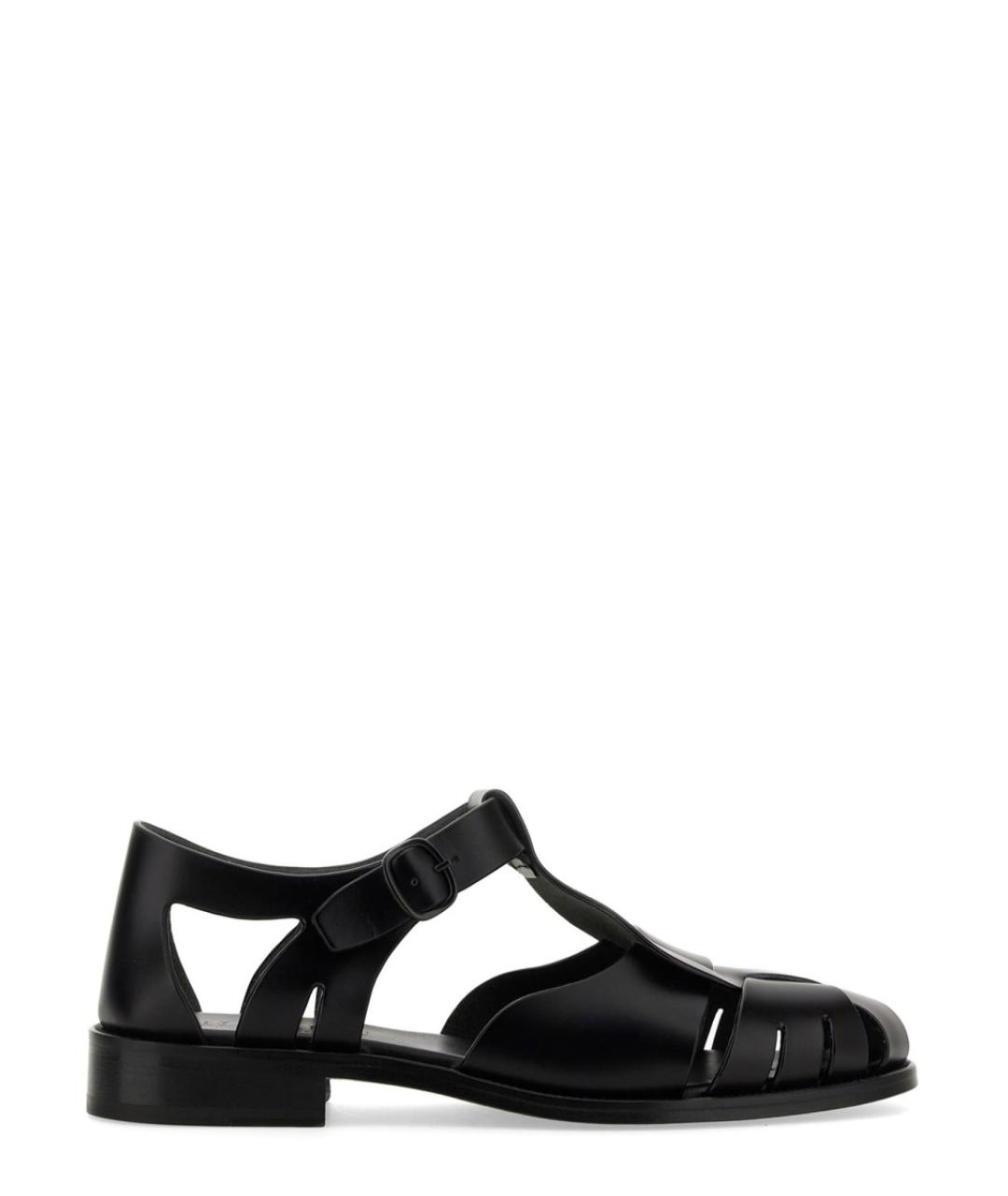 HEREU Черные кожаные сандалии, фото 1