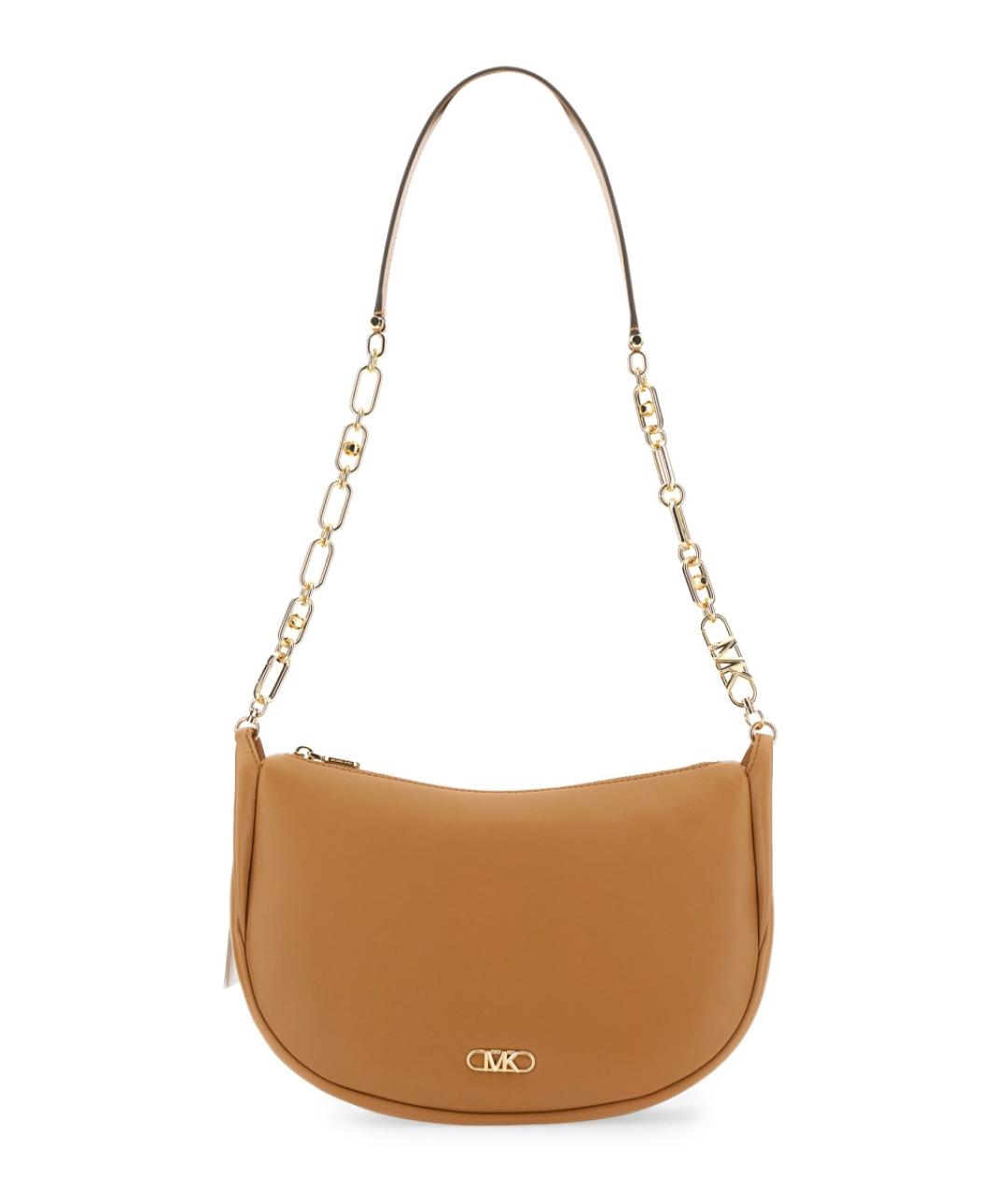 MICHAEL KORS Бежевая кожаная сумка через плечо, фото 1