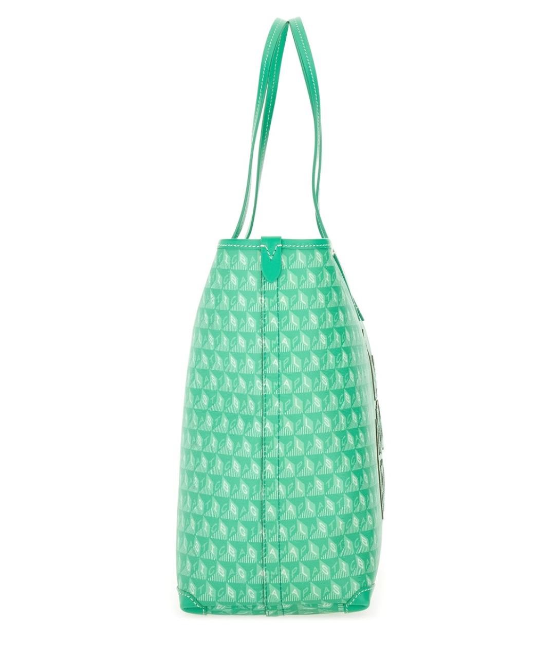 ANYA HINDMARCH Зеленая кожаная сумка тоут, фото 3