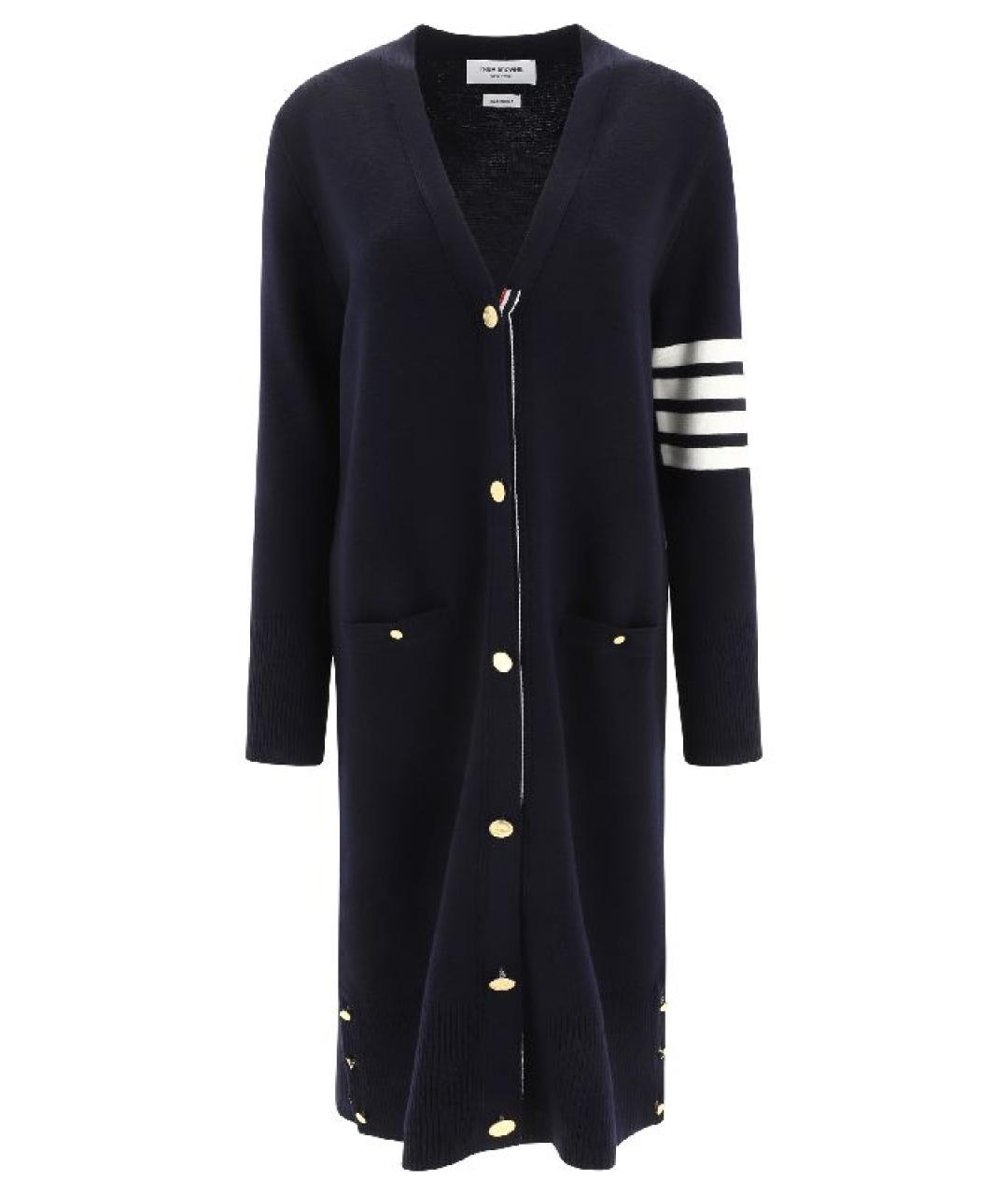 THOM BROWNE Синий шерстяной кардиган, фото 1