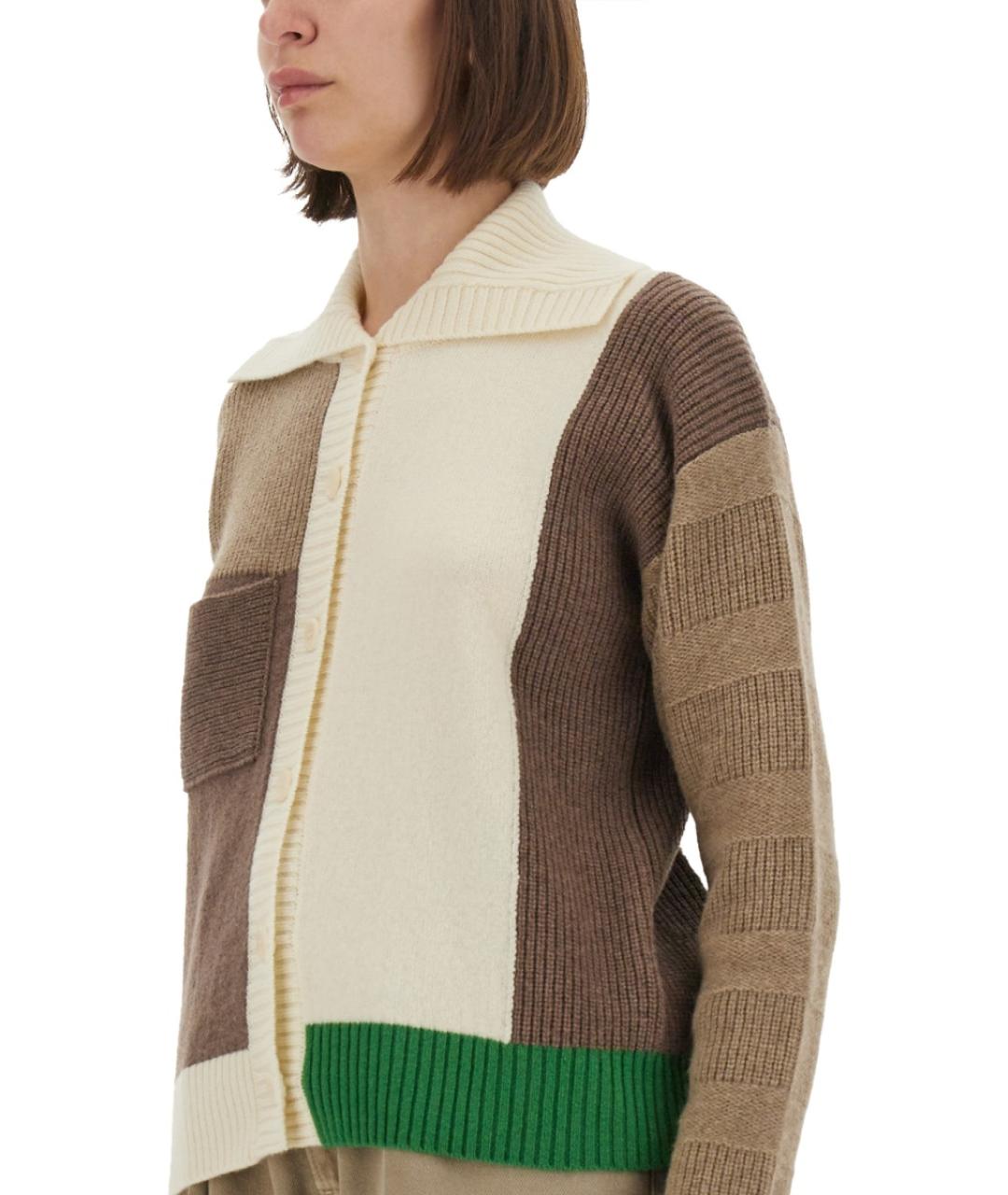 PAUL SMITH Бежевый шерстяной кардиган, фото 4
