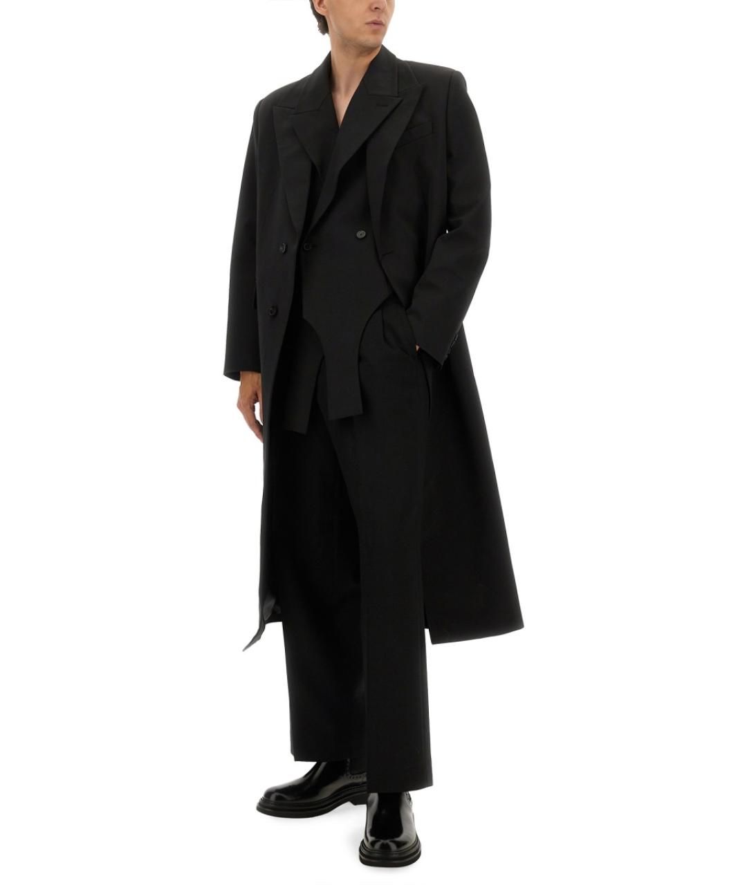 JEAN PAUL GAULTIER Черное полиамидовое пальто, фото 7