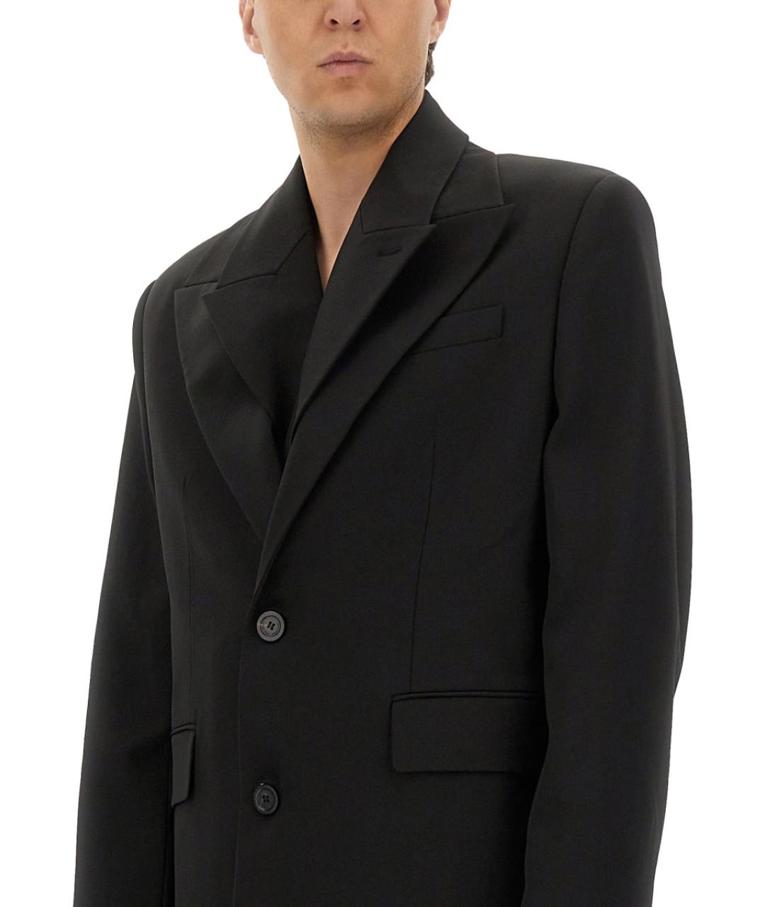 JEAN PAUL GAULTIER Черное полиамидовое пальто, фото 6