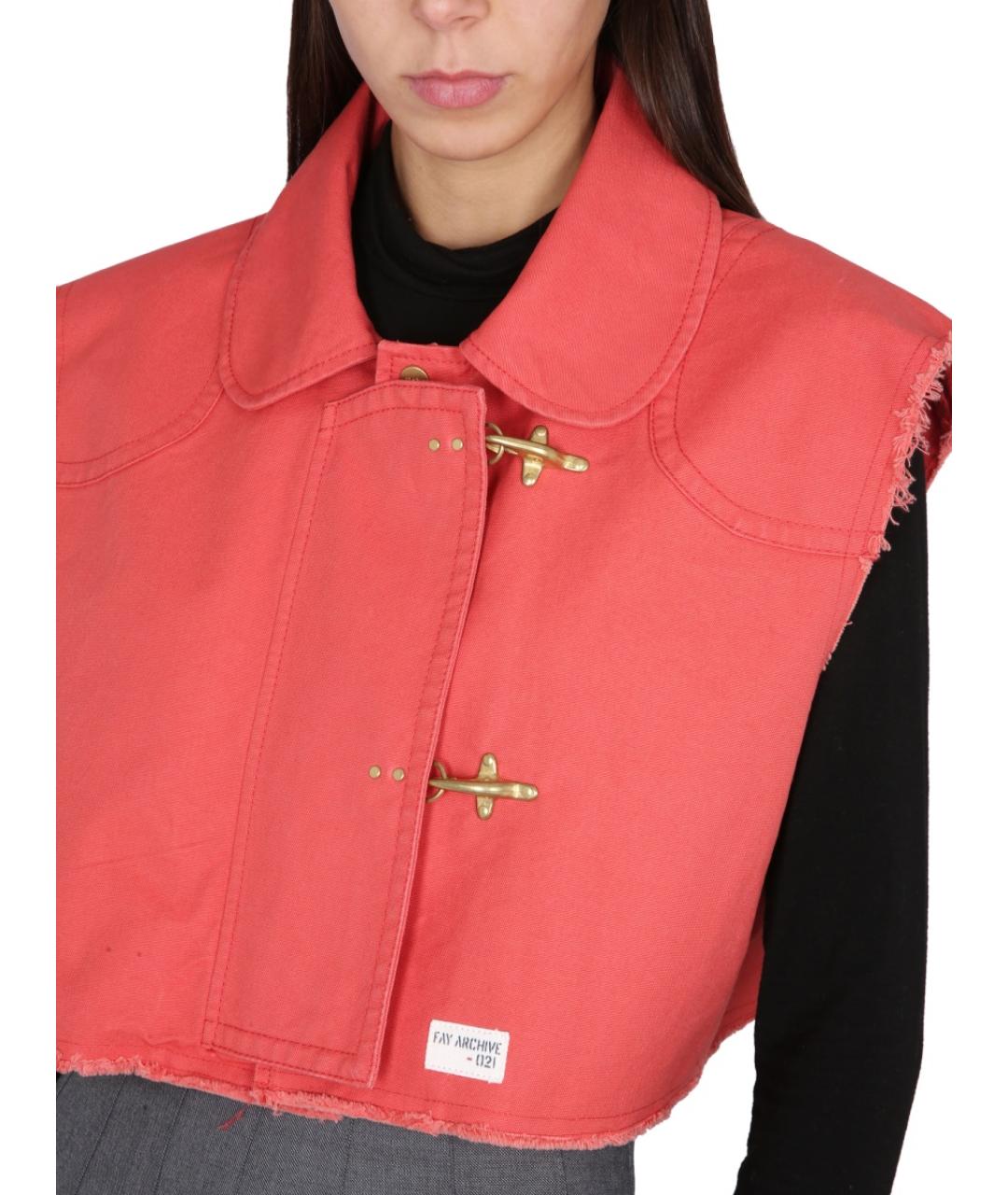 FAY Красный хлопковый жилет, фото 4