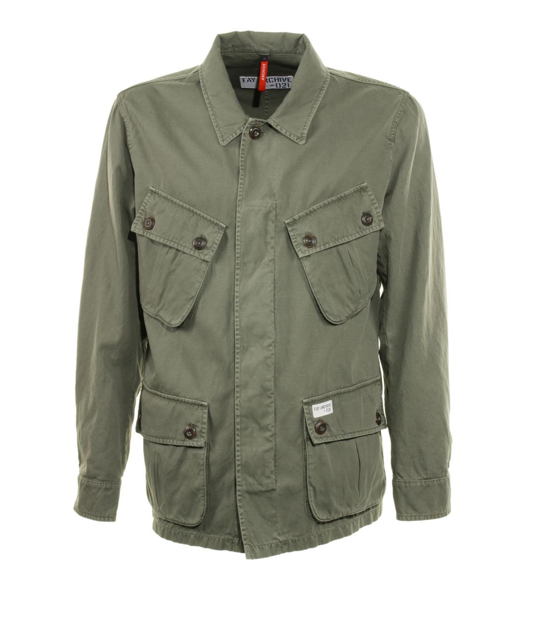 FAY Хаки хлопковая куртка, фото 1