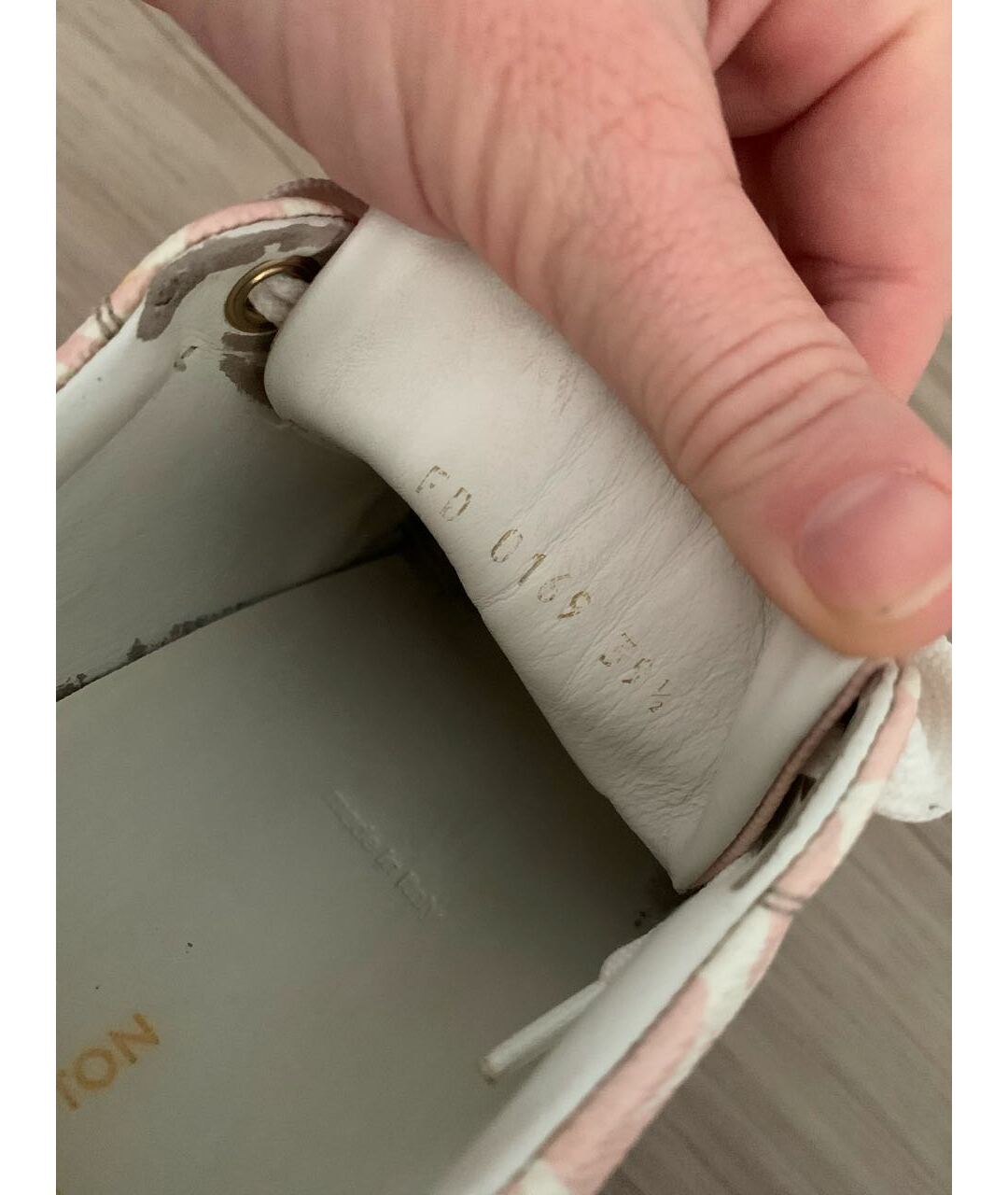 LOUIS VUITTON Розовые кожаные кеды, фото 4