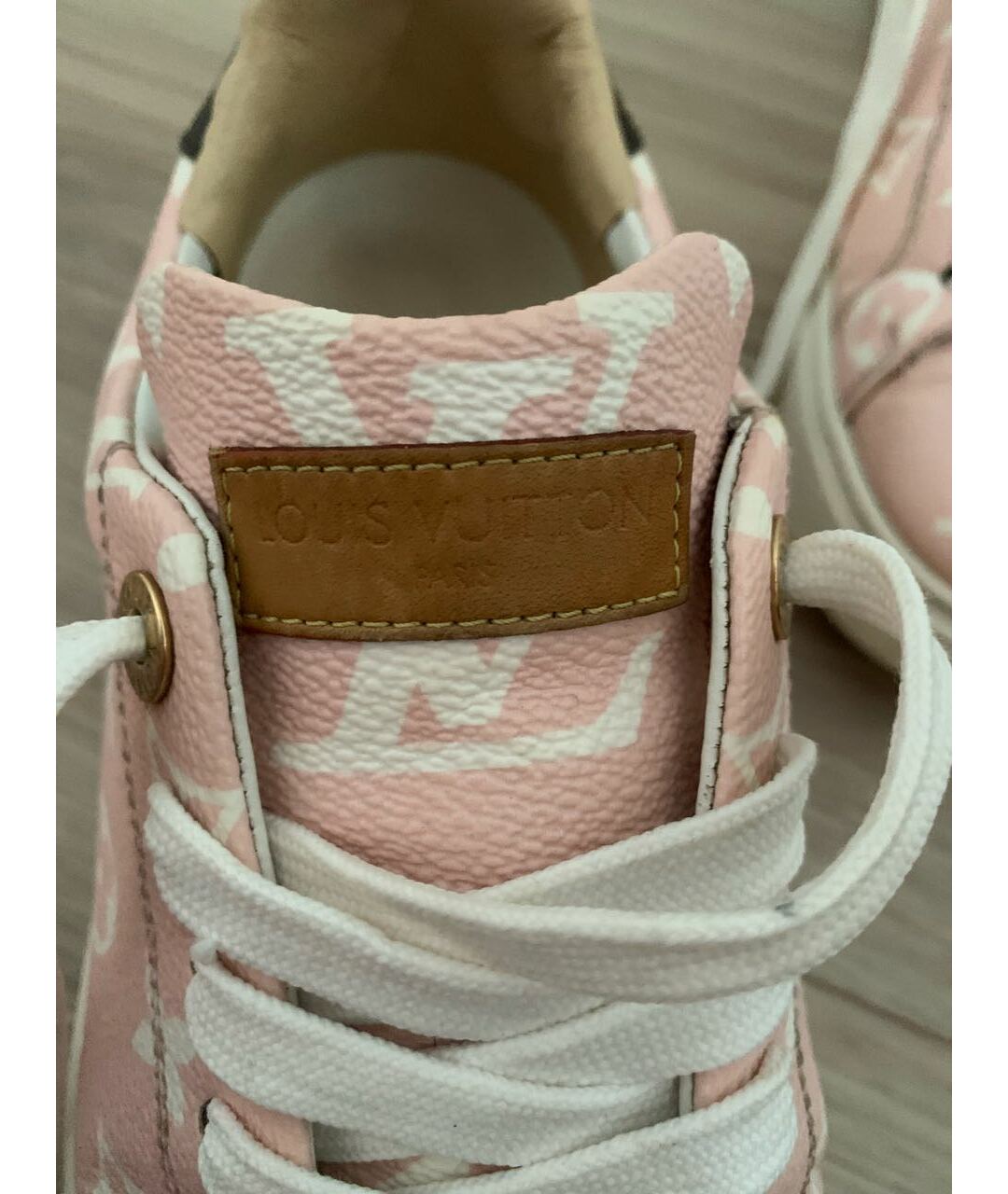 LOUIS VUITTON Розовые кожаные кеды, фото 5